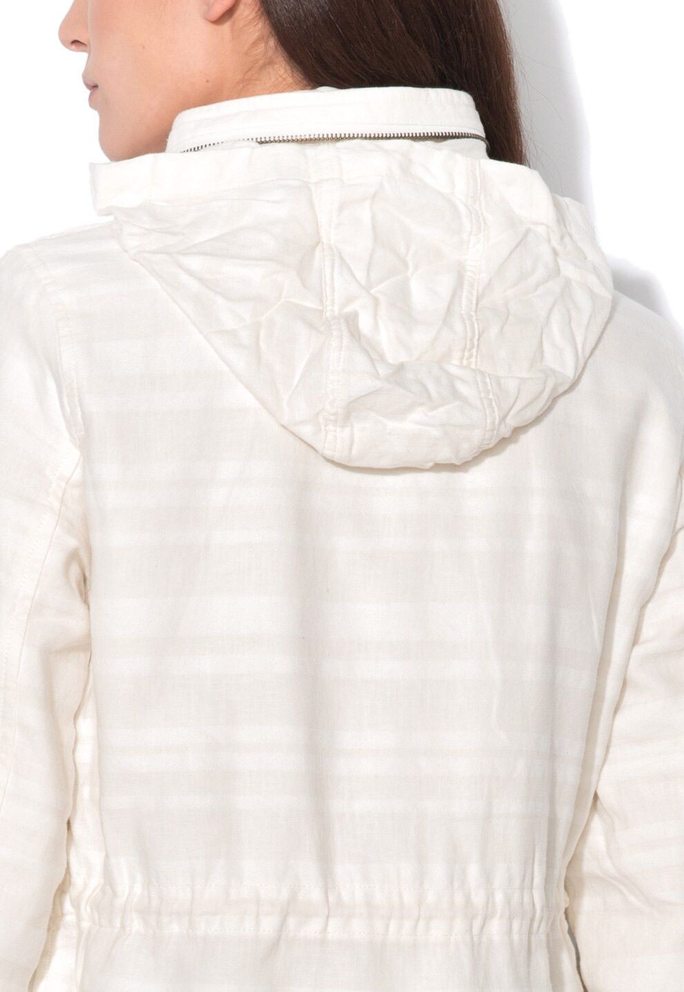 Levi's Levi's Cotton Linen White Milk Women's Safari Jacket Size L / US 10 / IT 46 - 3 Thumbnail