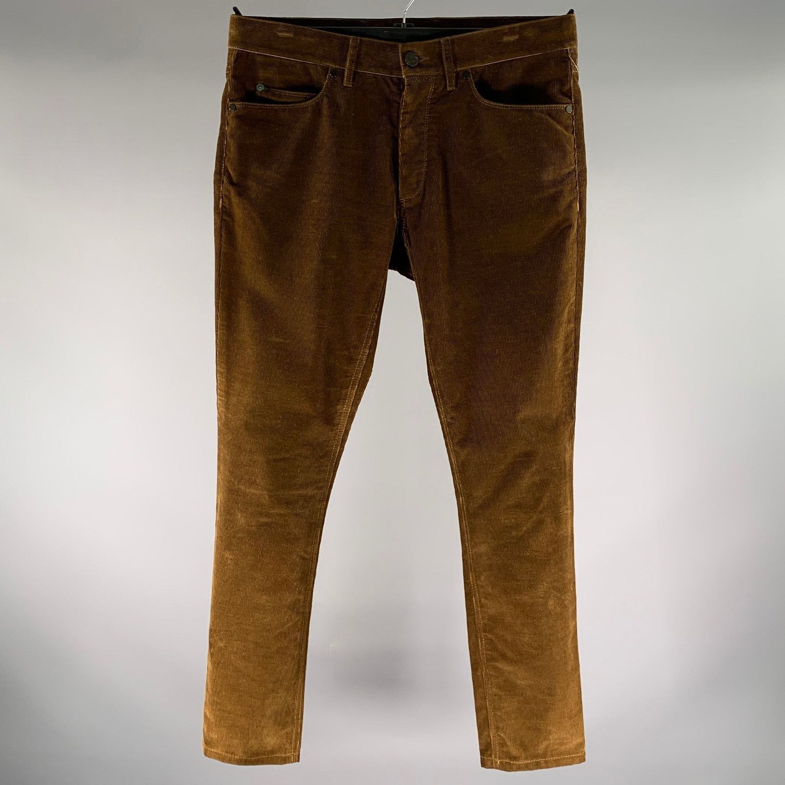 Lanvin LANVIN Size 32 Brown Corduroy Cotton Button Fly Casual Pants Size US 32 / EU 48 - 1 Thumbnail