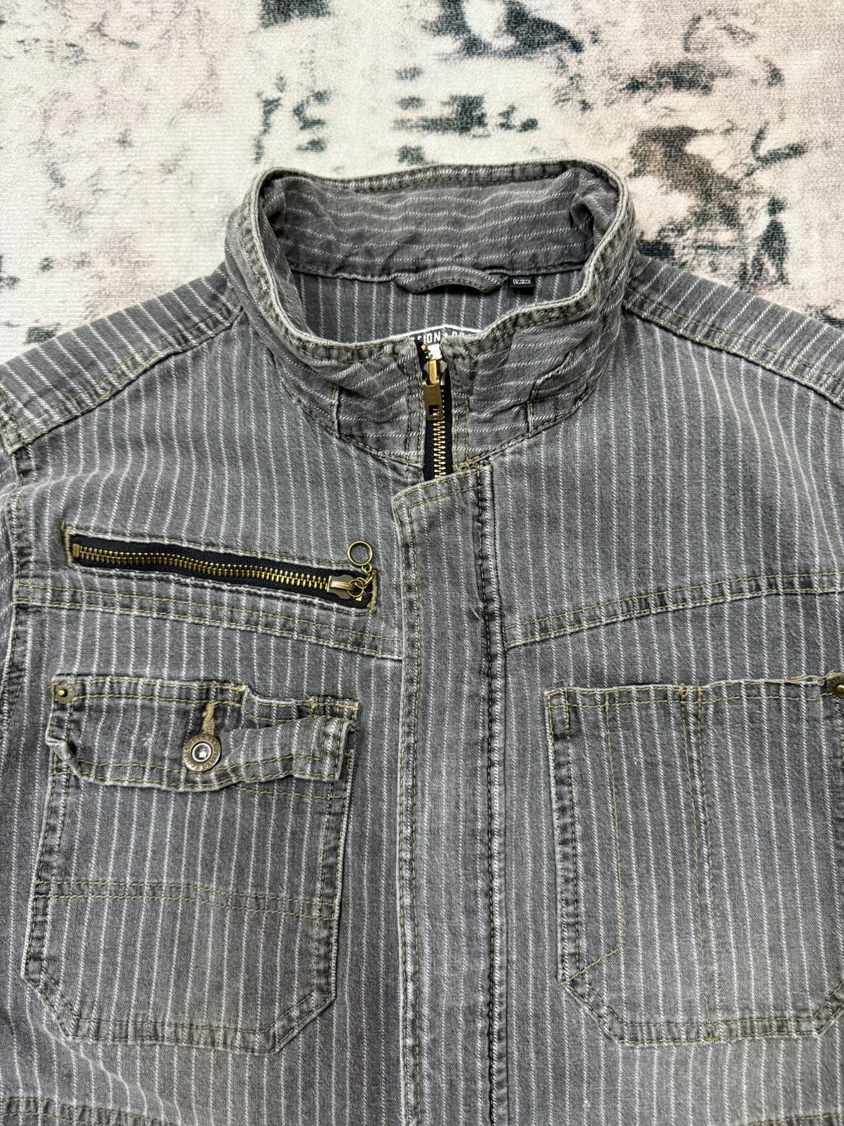 Japanese Brand Dogman Workwear Hickory Stripe Denim Jacket Size US S / EU 44-46 / 1 - 7 Thumbnail