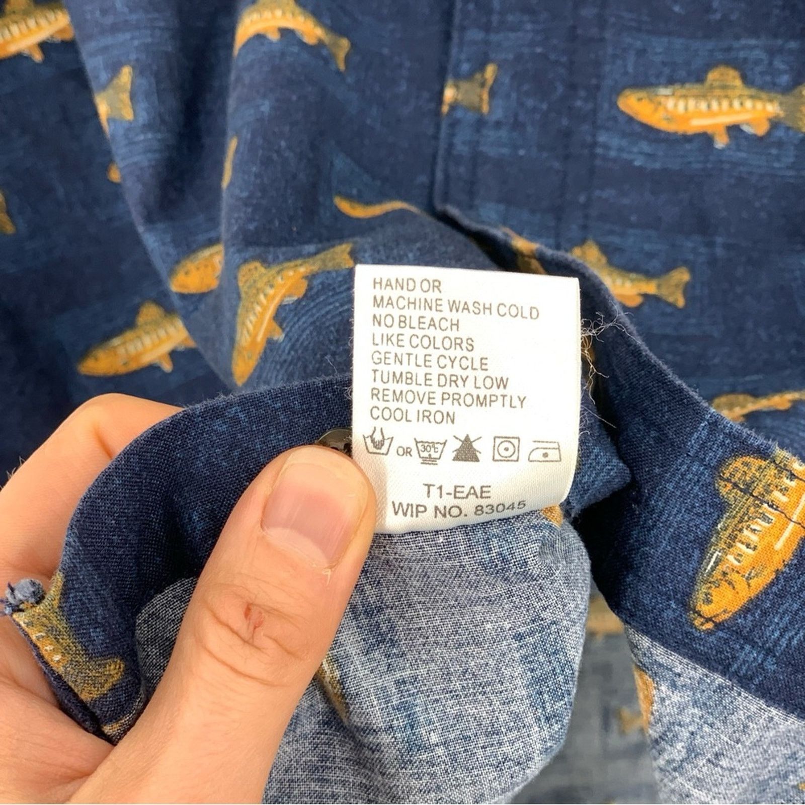 Other WOOLRICH Trout Long Sleeve Casual Button Down Navy Yellow XL Size US XL / EU 56 / 4 - 6 Thumbnail