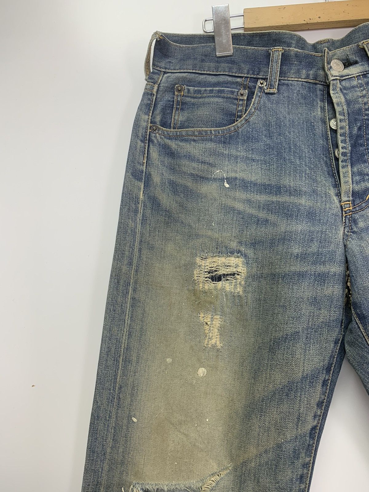 Takeo Kikuchi × Vintage Vintage Takeo Kikuchi distressed denim Size US 44 / EU 60 - 4 Thumbnail