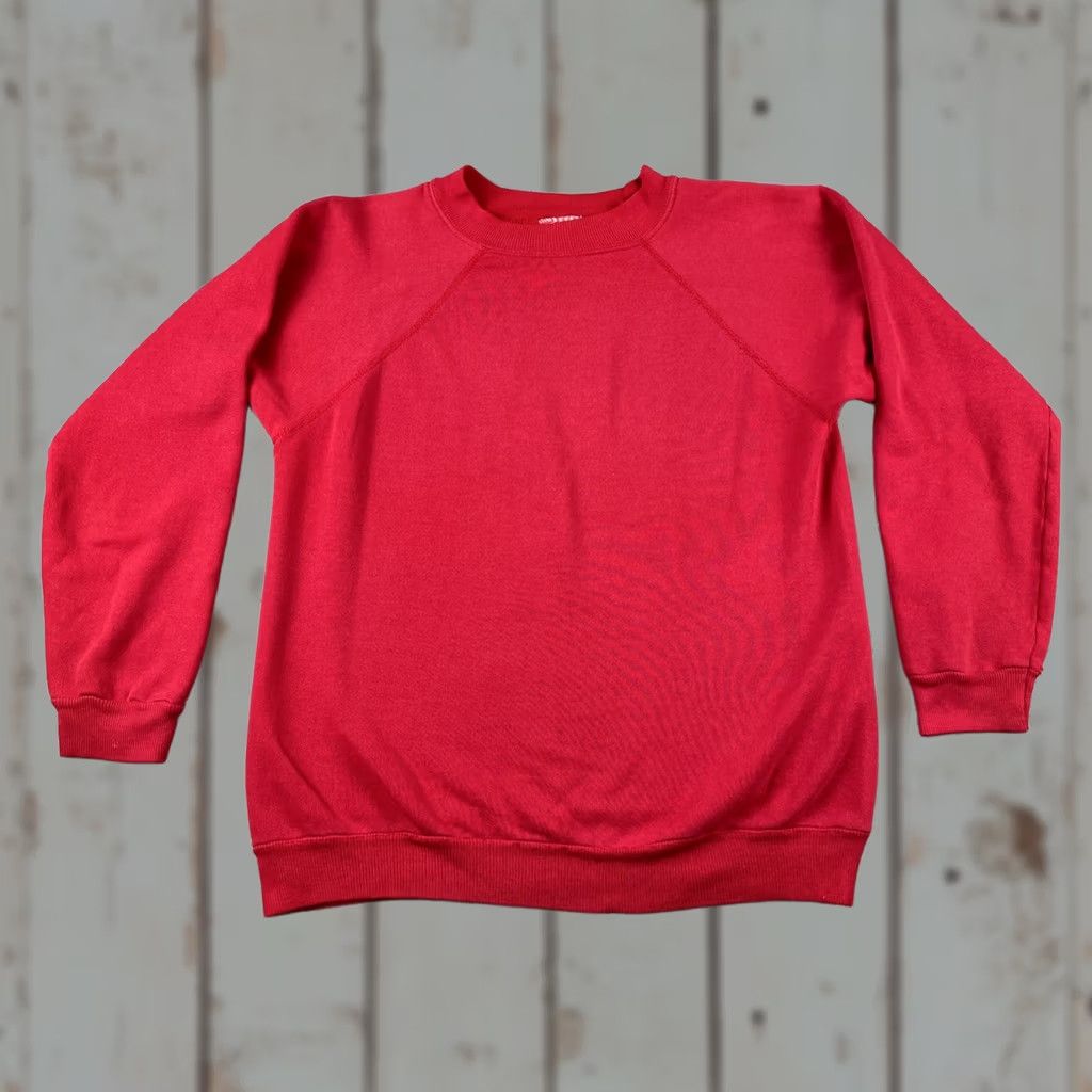 Hanes VINTAGE Hanes Sweatshirt Mens M Red 50/50 Pullover Activewear - 19" Across 23" Down Blank 50/50 Made In USA Size US M / EU 48-50 / 2 - 1 Thumbnail