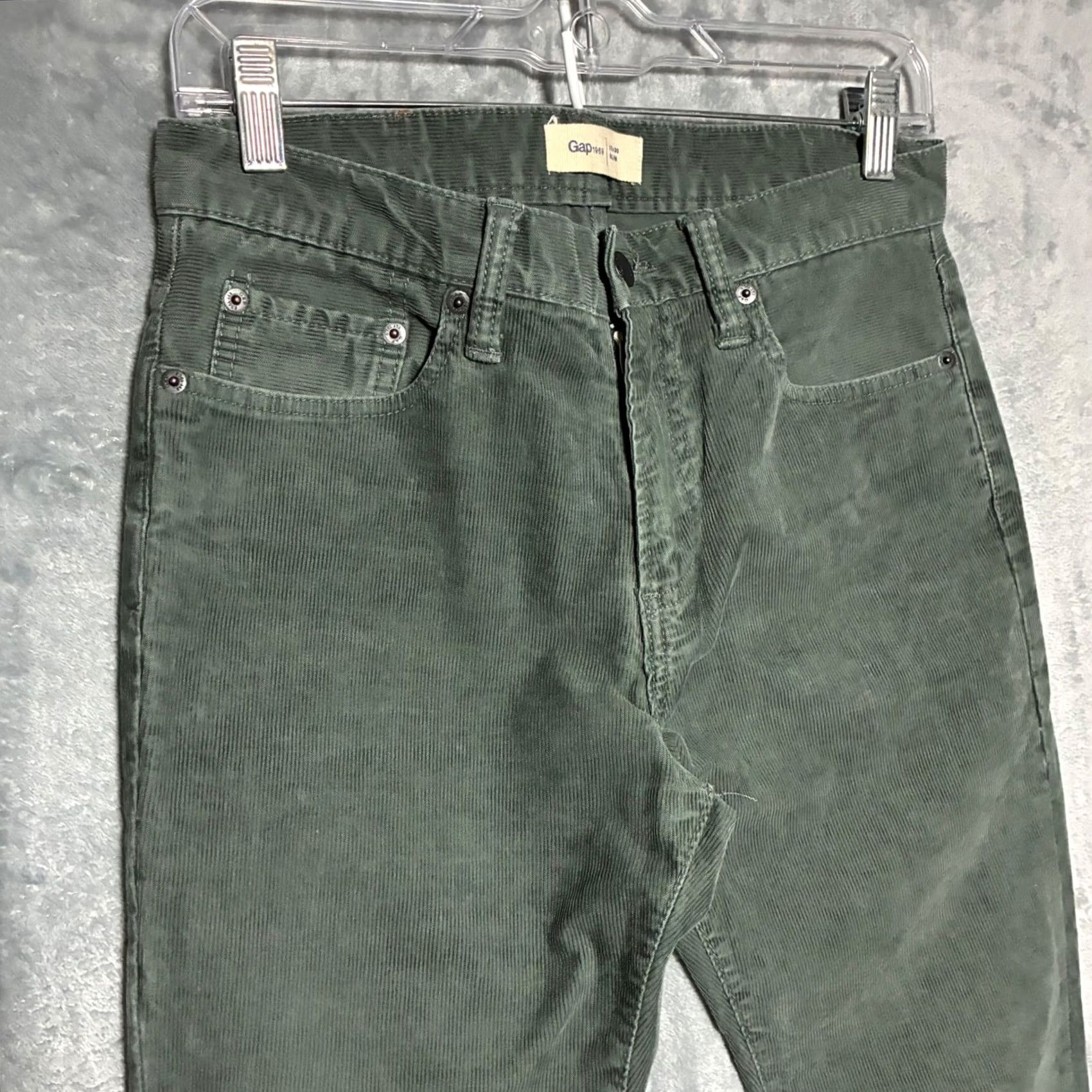 Gap VINTAGE Gap 1969 Slim Fit Corduroy Pants Men Green 28x30 Casual Everyday Size US 28 / EU 44 - 3 Thumbnail