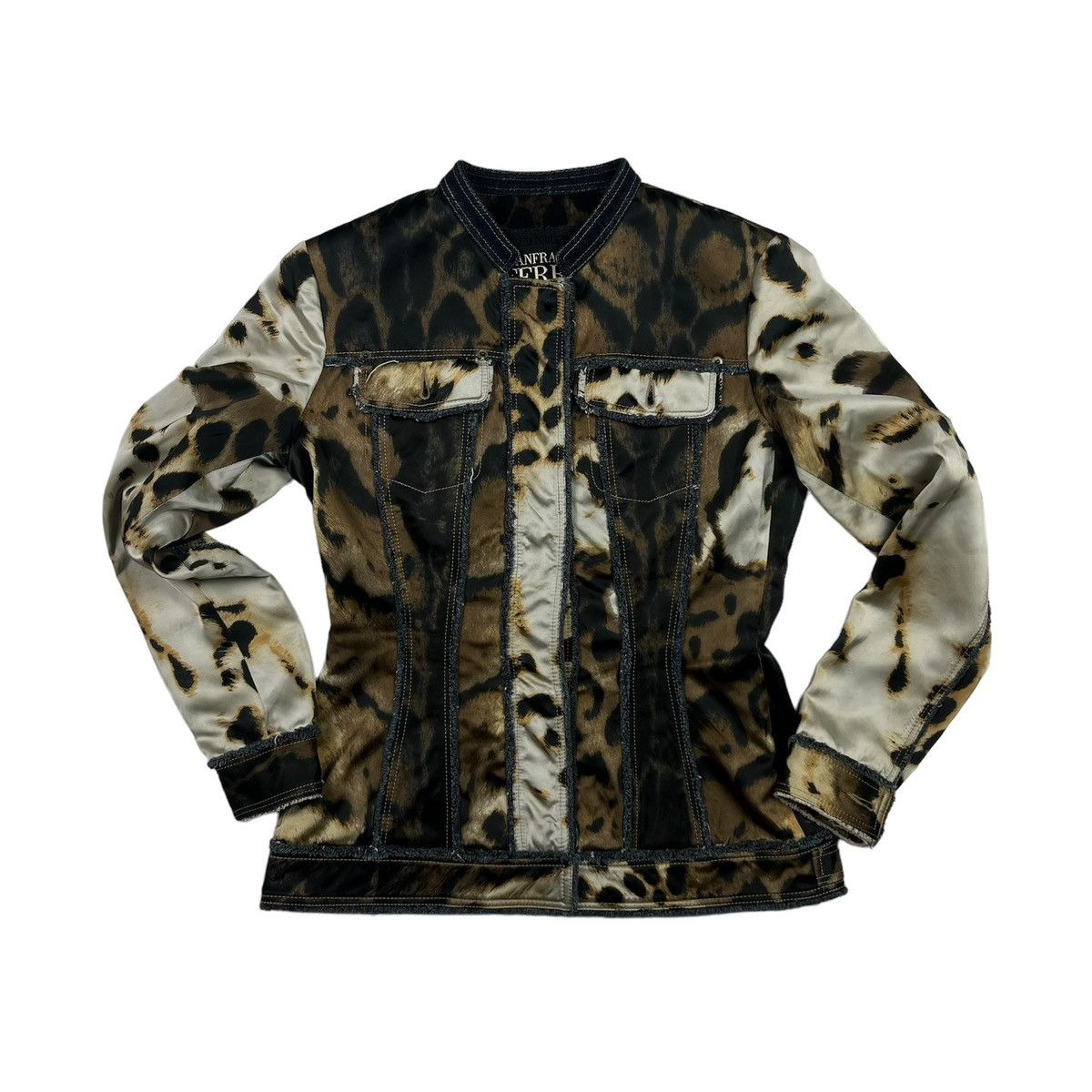 Gianfranco Ferre × Vintage Gianfranco Ferre Jeans Boutique Vintage Jacket Leopard Style Size S / US 4 / IT 40 - 1 Thumbnail