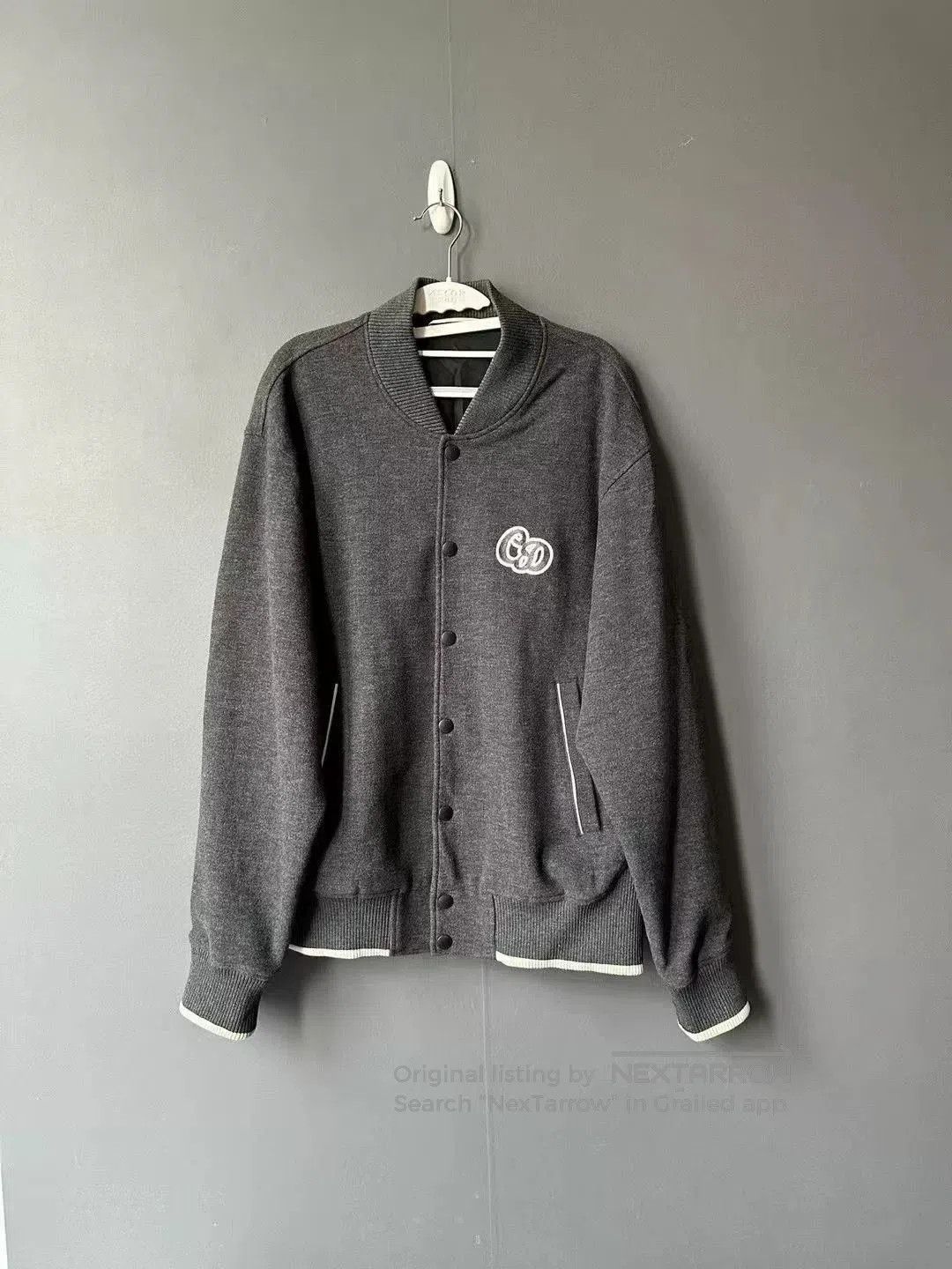 Dior Dior Wool Striped Slogan Baseball Jacket. Size US XL / EU 56 / 4 - 1 Thumbnail