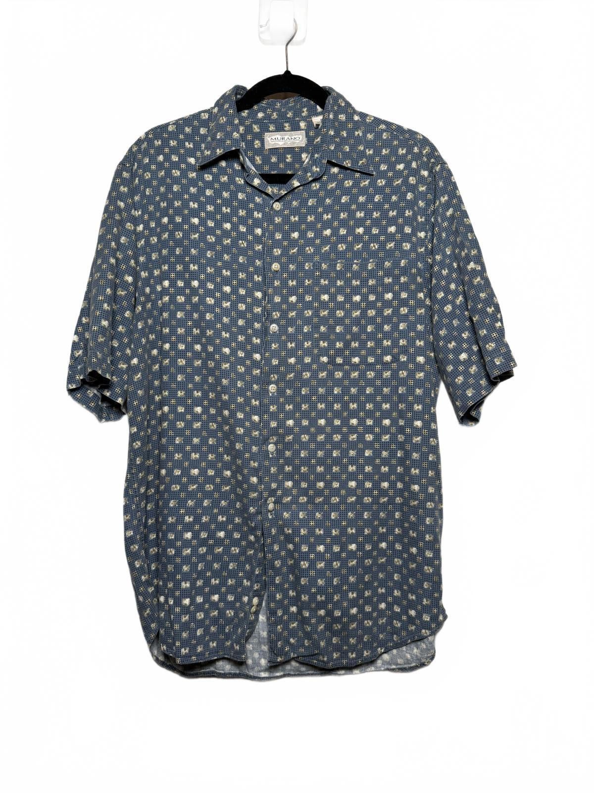 Murano Vintage 90s Retro Murano Men's Short-Sleeve Button-Up Shirt Size US M / EU 48-50 / 2 - 1 Thumbnail