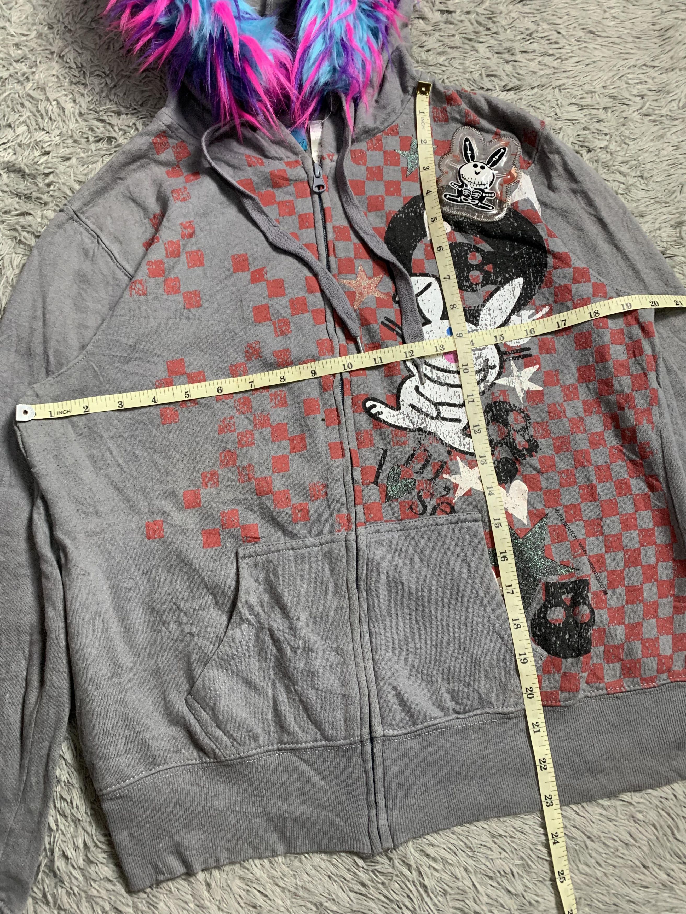 Japanese Brand Sick Style Jim Benton Skull Rabbit Fur Hoodie Size US M / EU 48-50 / 2 - 8 Thumbnail