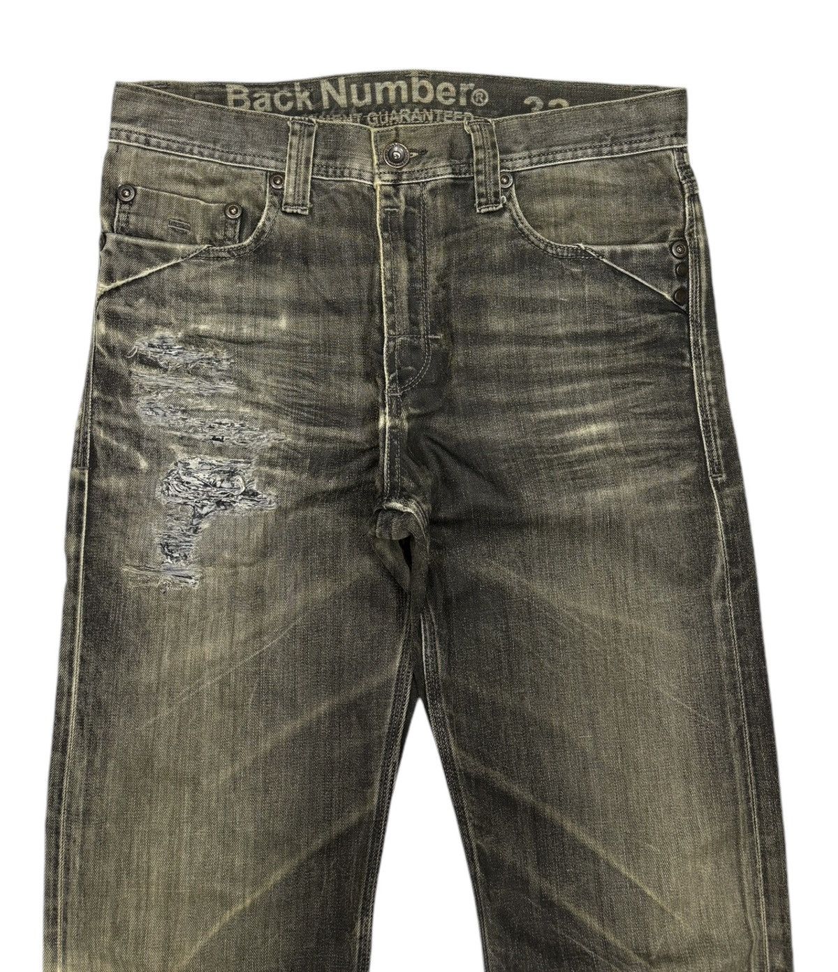 If Six Was Nine 🔥Rare Smoke Grey Back Number Homeless Denim Jeans Size US 32 / EU 48 - 5 Thumbnail