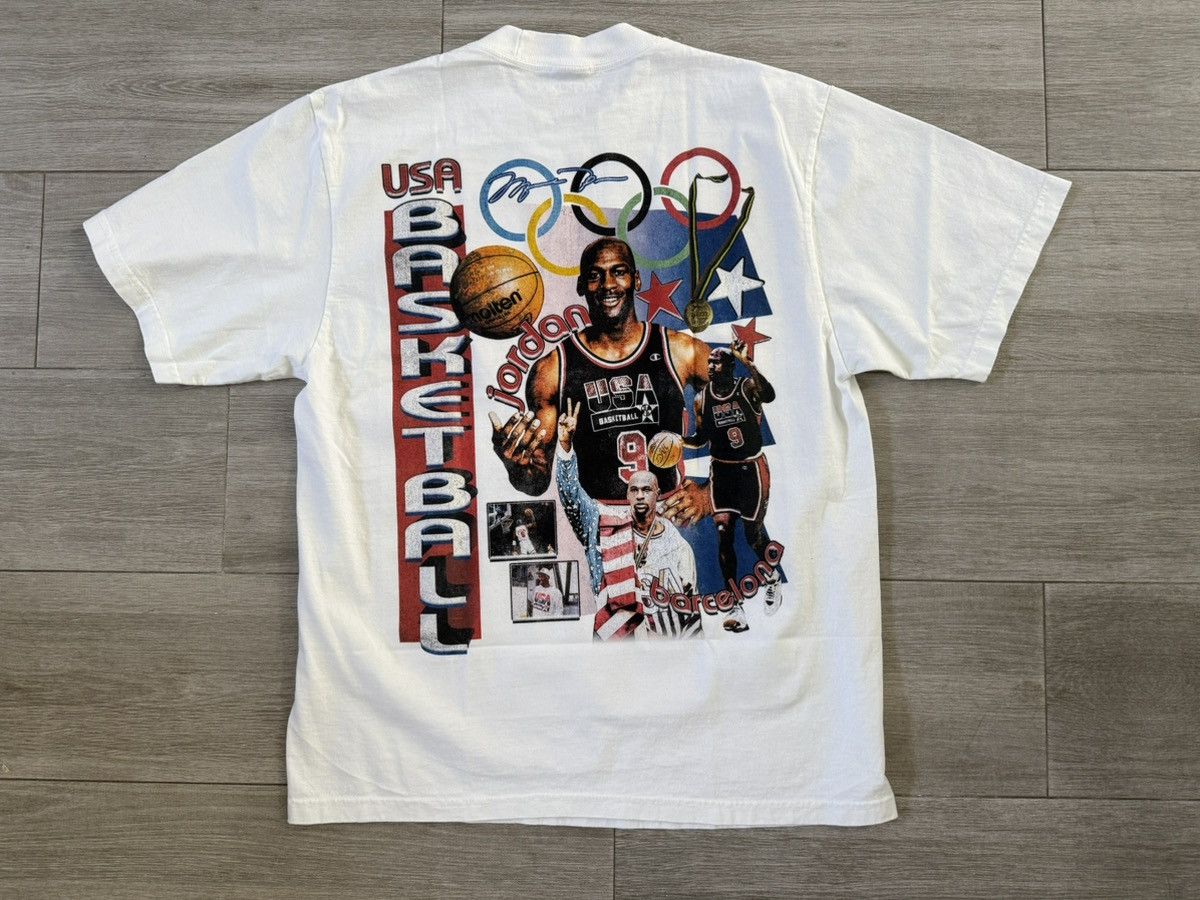 Other Tapped In Sneakers 1992 Team USA Jordan White Tee Sz L Large Size US L / EU 52-54 / 3 - 4 Thumbnail