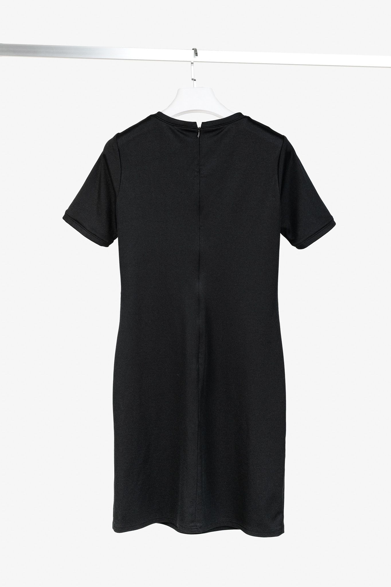 Tibi Tibi Black Stretch Short-Sleeve Mini Dress Size M / US 6-8 / IT 42-44 - 2 Thumbnail