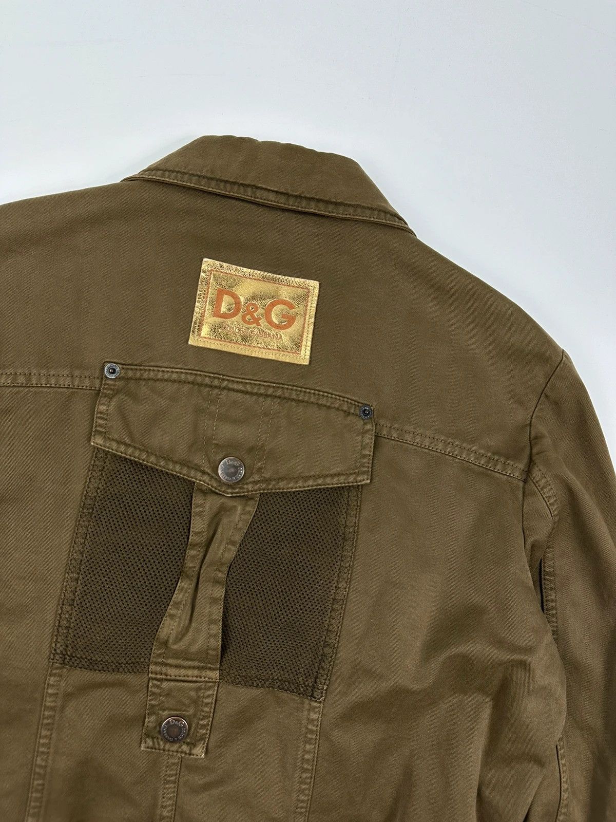 Dolce & Gabbana Dolce Gabbana FW04 Army Mesh Pocket Crop Khaki Jacket Size M / US 6-8 / IT 42-44 - 8 Thumbnail