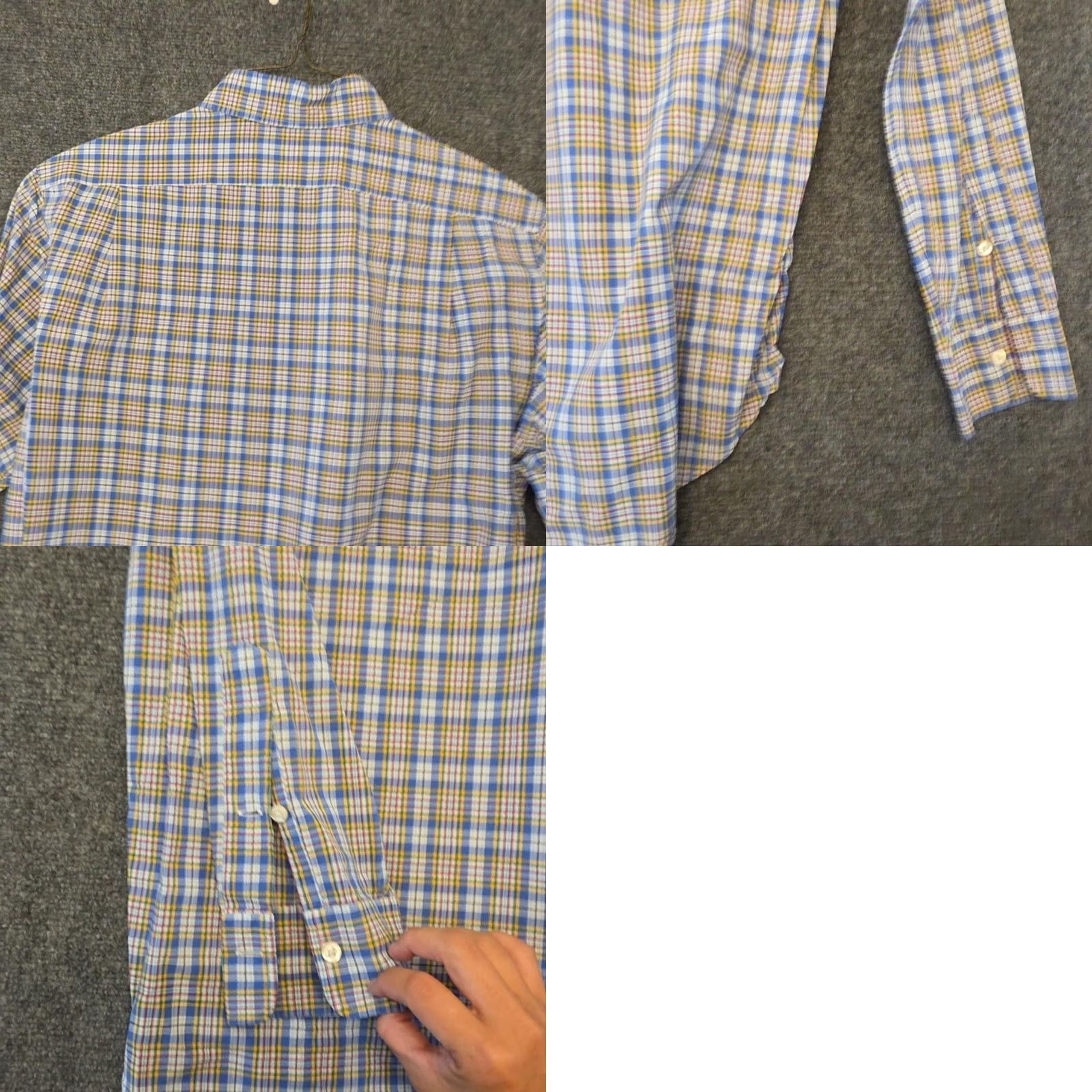 Polo Ralph Lauren Polo Ralph Lauren Shirt Mens Medium Blue Plaid Cotton Button Down Long Sleeve Size US M / EU 48-50 / 2 - 8 Thumbnail
