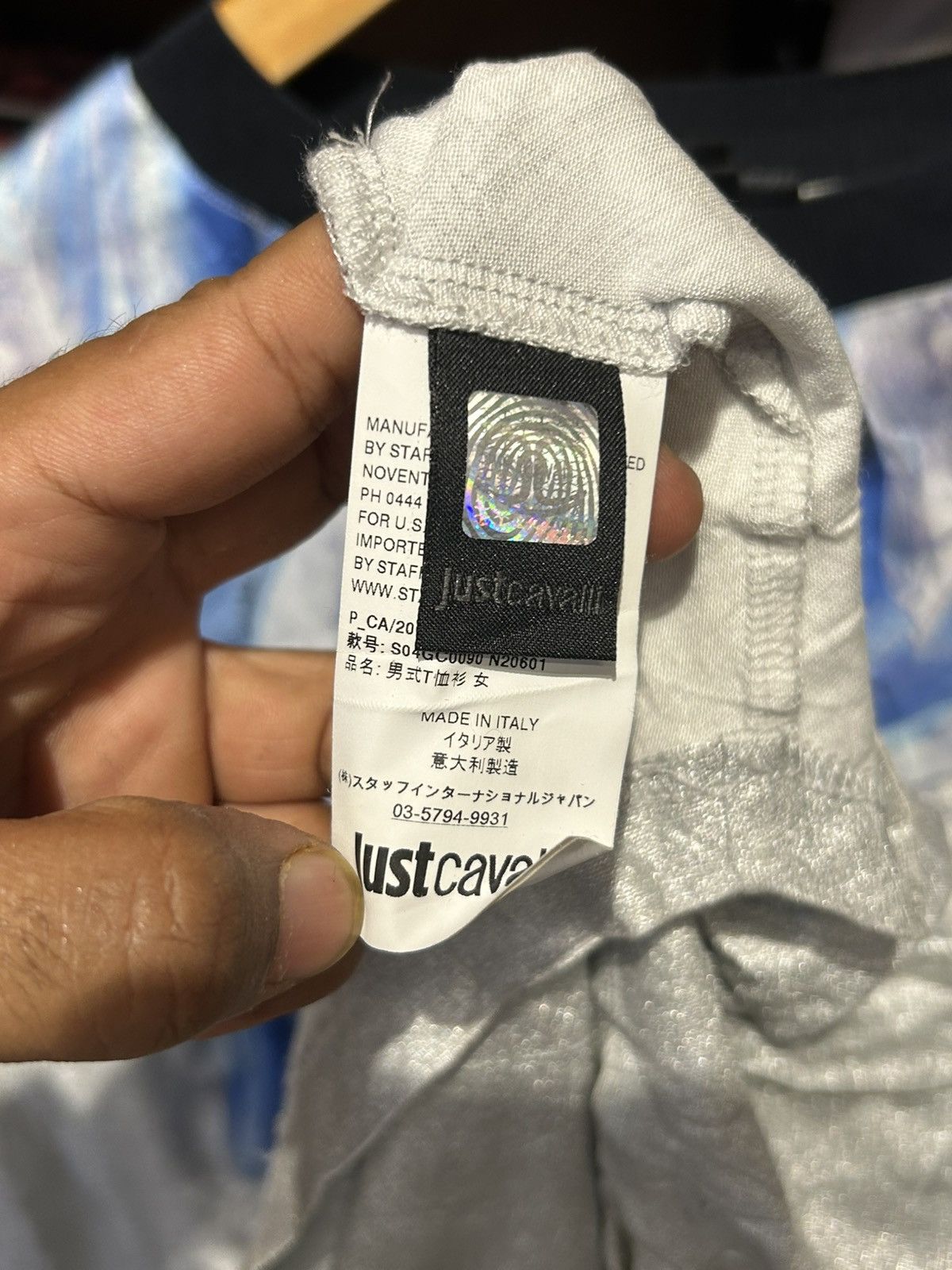Just Cavalli Just Cavalli women's blue and white patterned top Size S / US 4 / IT 40 - 7 Thumbnail