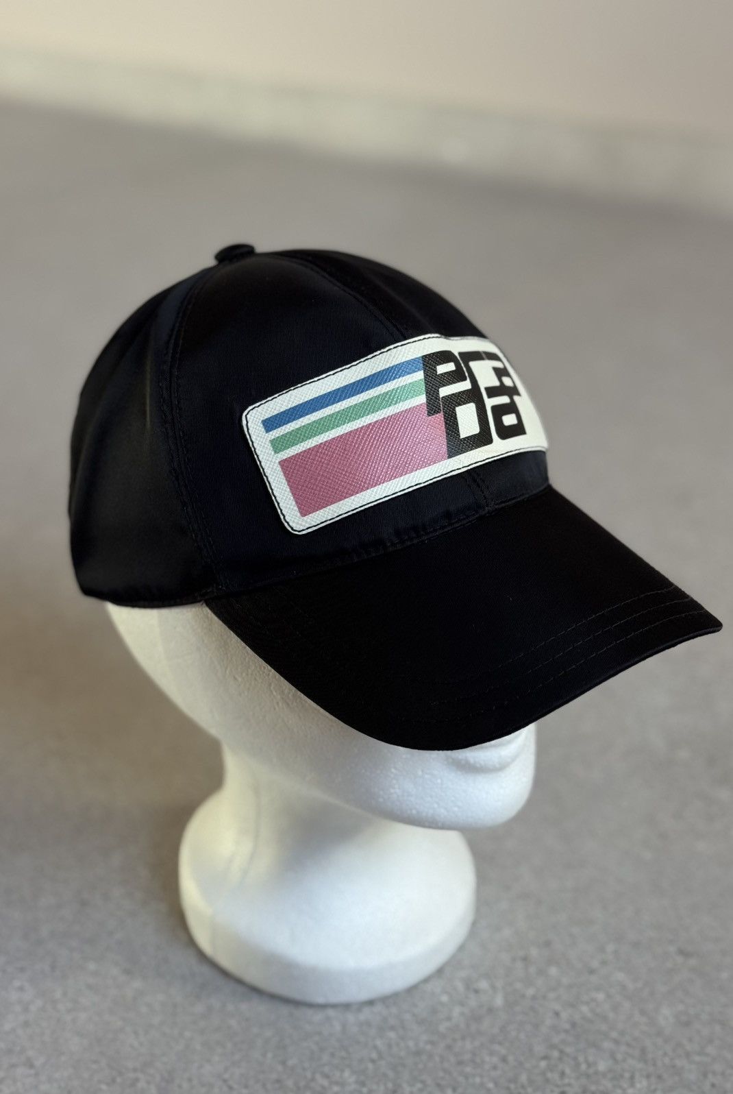 Prada Prada Saffiano Logo Nylon Baseball Cap Size ONE SIZE - 3 Thumbnail