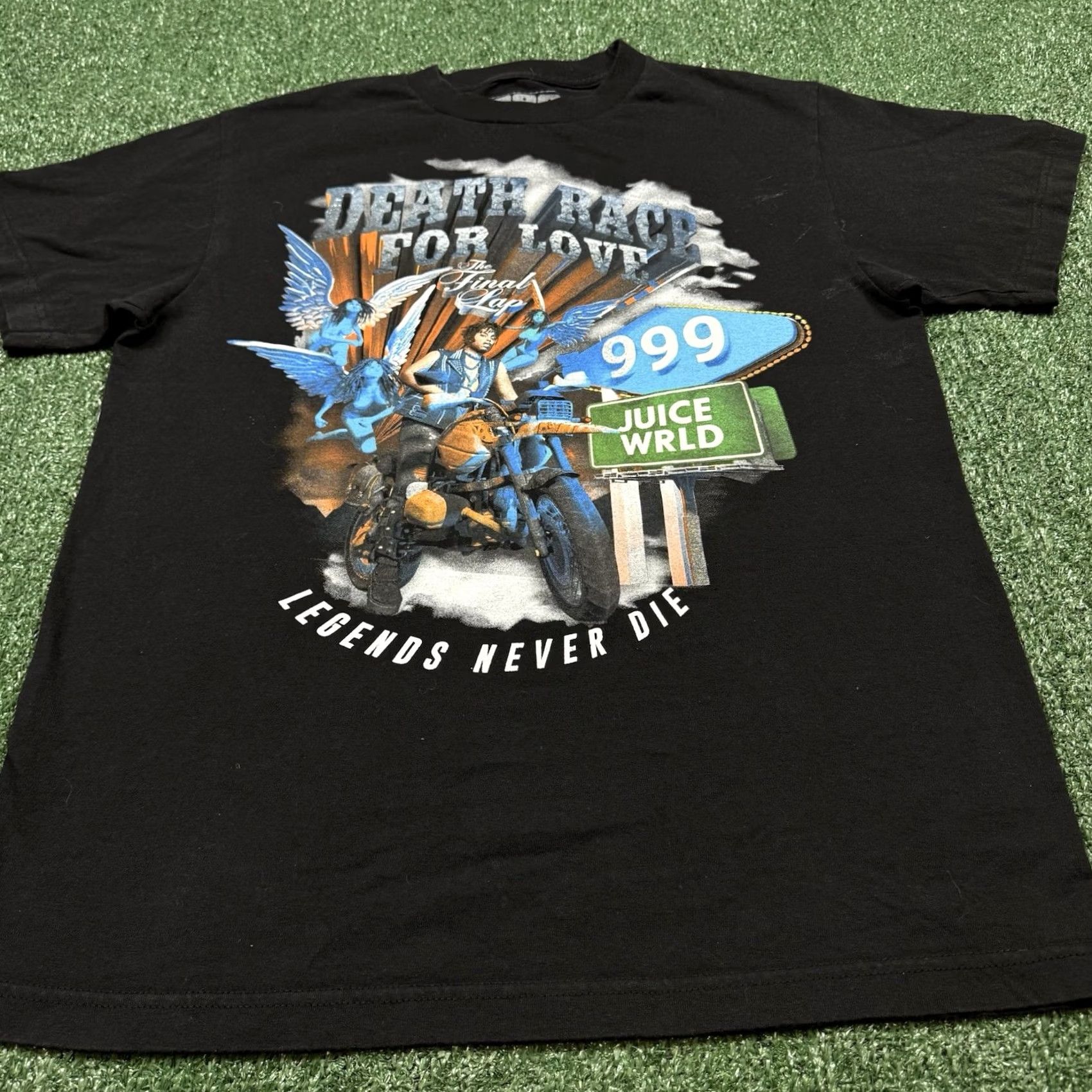 Vintage Juice Wrld Graphic T Shirt Men's M Black Short Sleeve Rap Tee Size US M / EU 48-50 / 2 - 2 Thumbnail