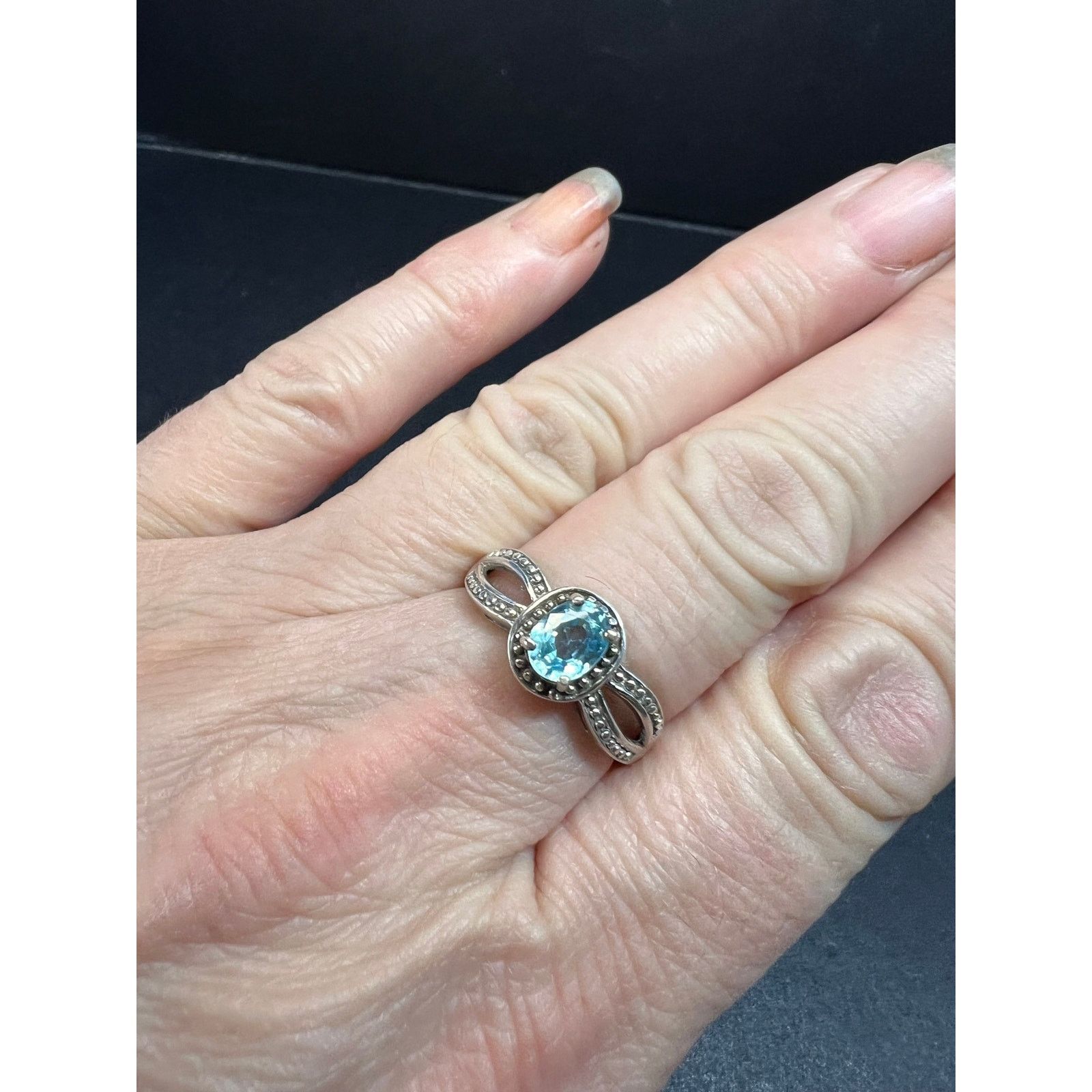 Other Blue topaz sterling silver ring size 9 Size ONE SIZE - 12 Thumbnail