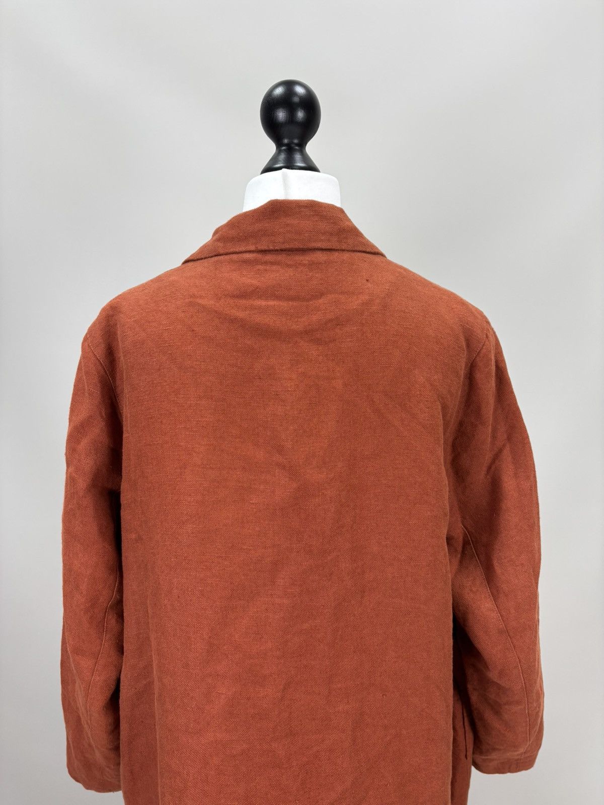 Other Womens linen coat Son de Flor Size XL/XXL Color Orange/Brown Size XL / US 12-14 / IT 48-50 - 8 Thumbnail
