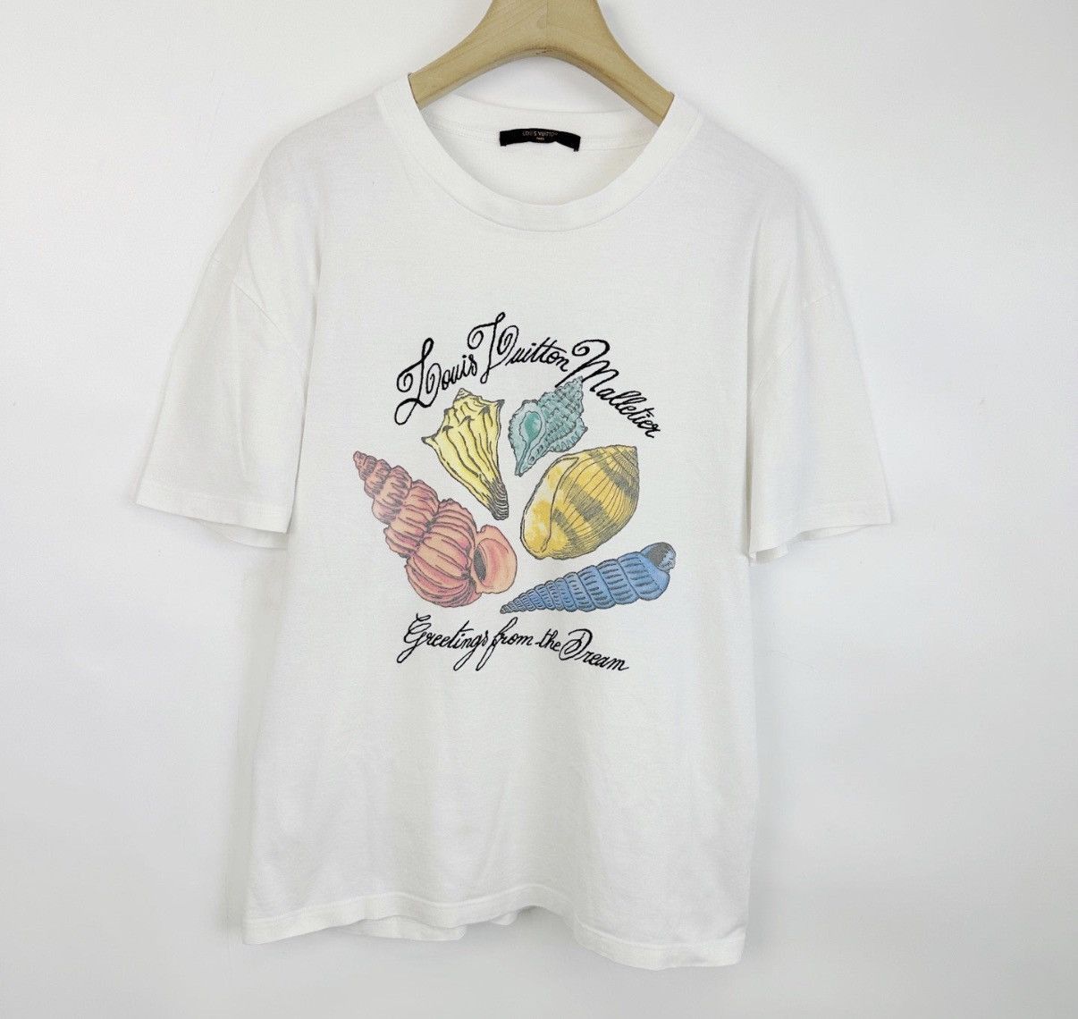 Louis Vuitton White Shell Print Short Sleeve T-Shirt Size US XL / EU 56 / 4 - 1 Thumbnail