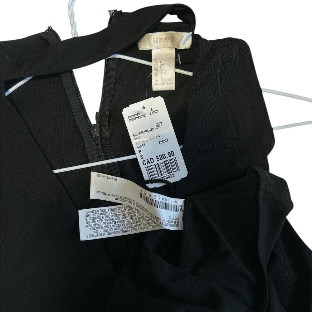 Forever 21 BNWT Forever 21 Black Ribbed Lace-Up Bodysuit Size S / US 4 / IT 40 - 4 Thumbnail