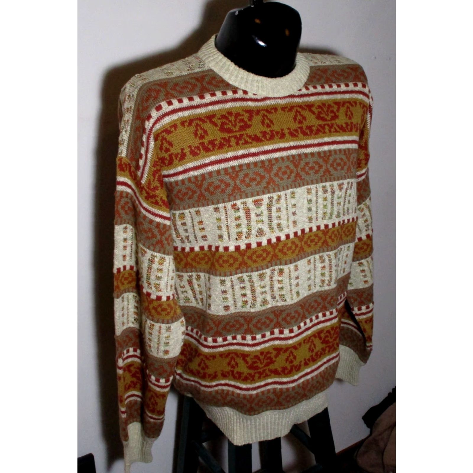 Vintage The ITALIAN SWEATER Sweater Men's XL Tan Brown Size US XL / EU 56 / 4 - 3 Thumbnail
