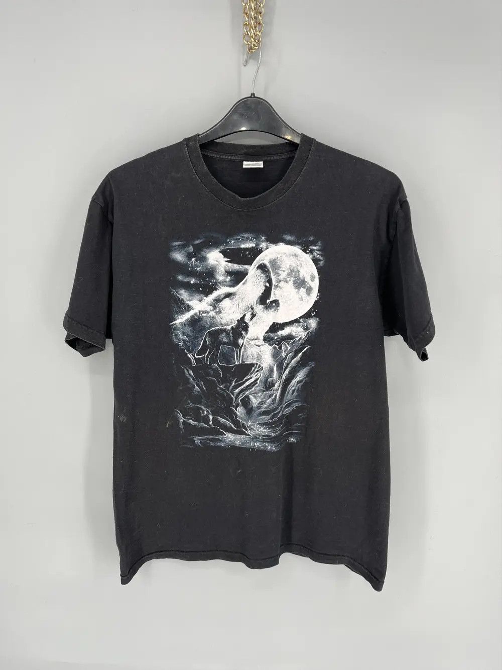 Band Tees Vintage 90s Wolf Face Boxy Fit Tee Streetwear Style Size US L / EU 52-54 / 3 - 2 Thumbnail