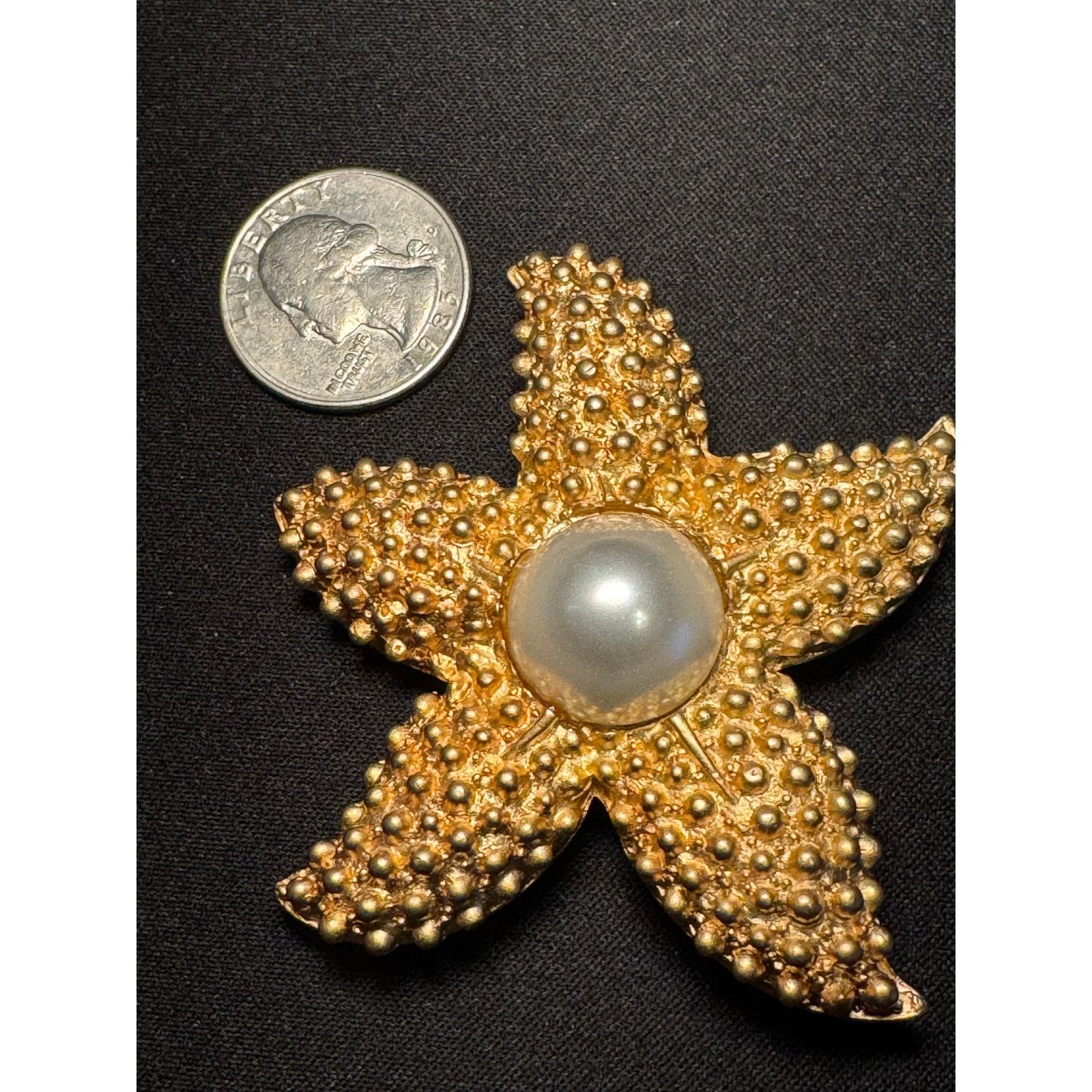 Other Vintage Kenneth Lane Large Starfish Brooch Faux Pearl Size ONE SIZE - 3 Thumbnail