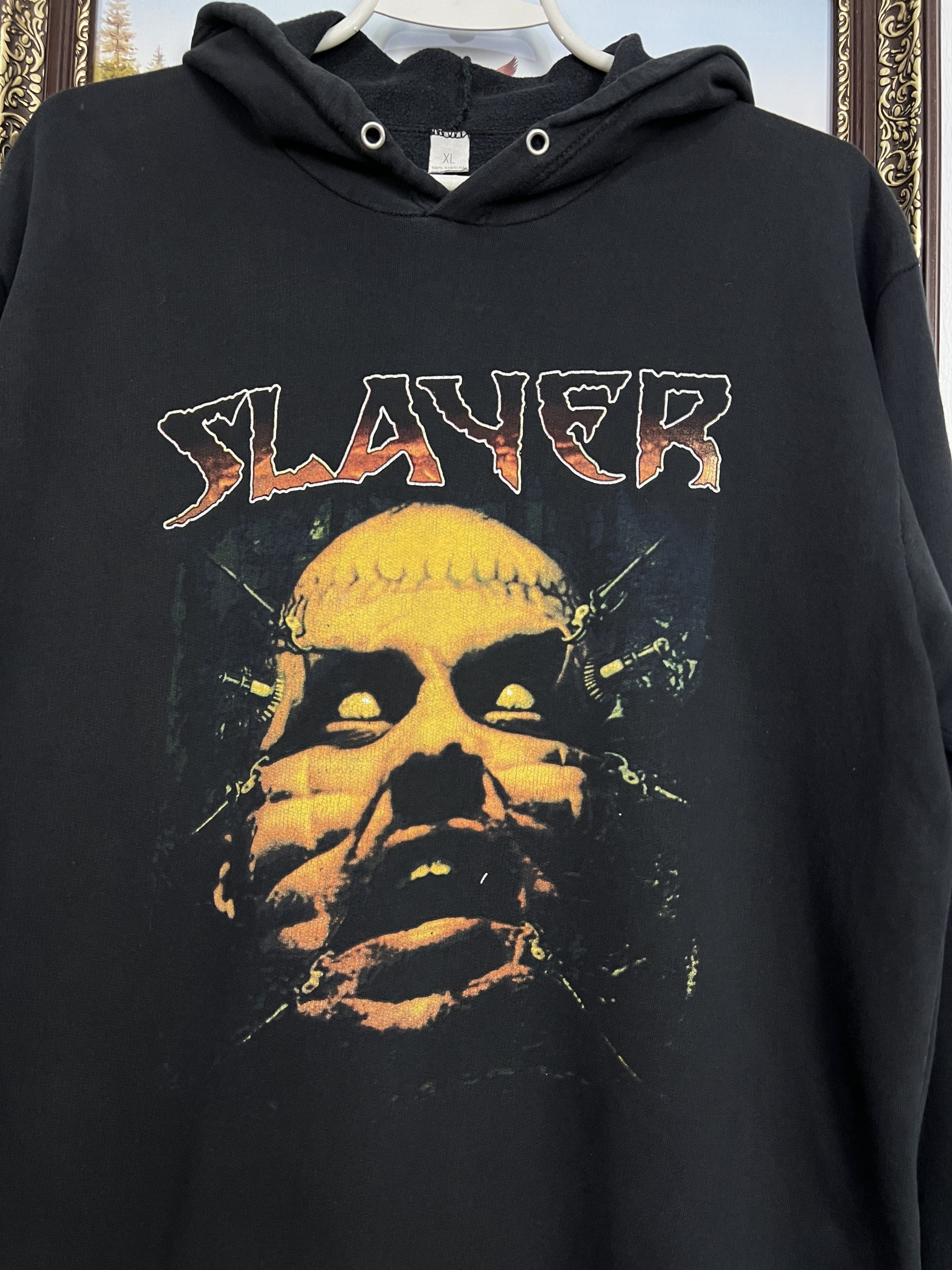 Vintage Vintage Slayer Over Print Hoodie Jacket Band Black Size US L / EU 52-54 / 3 - 3 Thumbnail