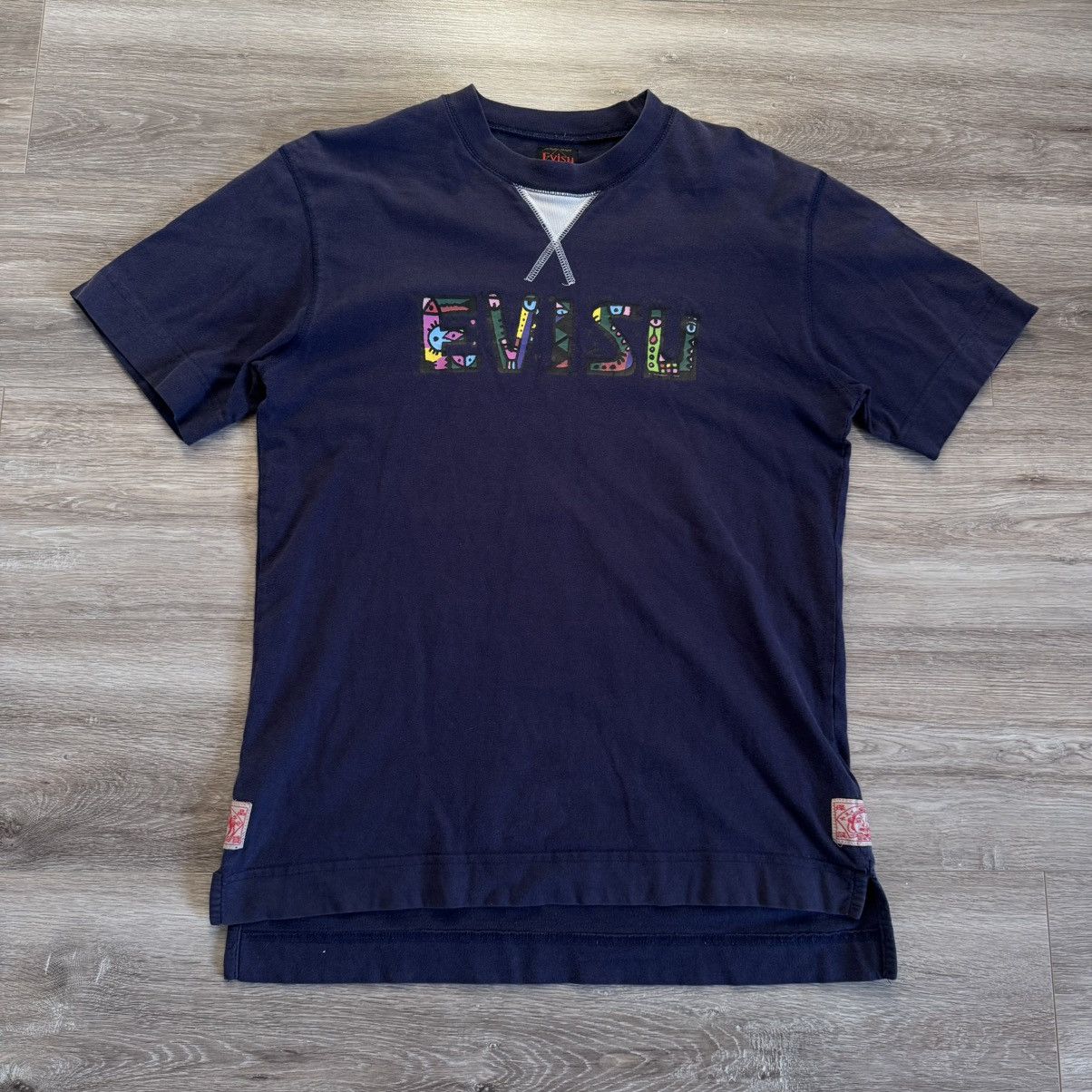 Evisu × Japanese Brand Evisu Vintage Washed Navy Logo T-shirt L Japanese brand Size US L / EU 52-54 / 3 - 6 Thumbnail