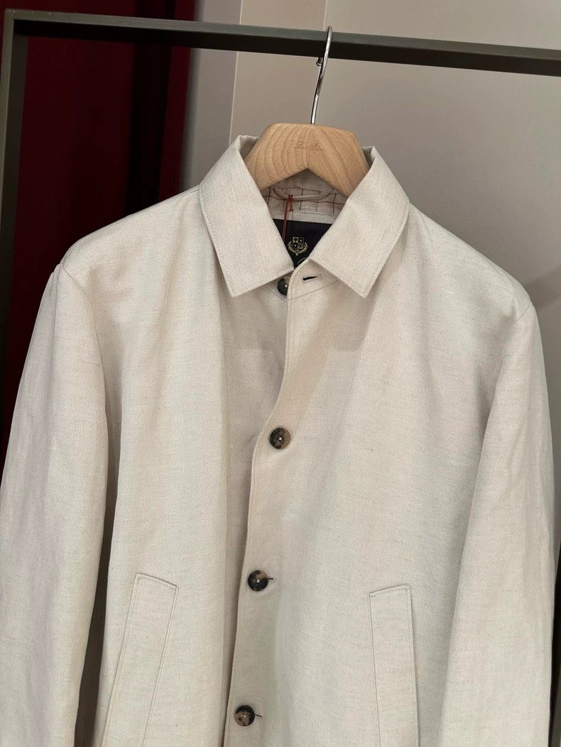Loro Piana LORO PIANA Men's waterproof collar jacket 100% linen Size US M / EU 48-50 / 2 - 3 Thumbnail