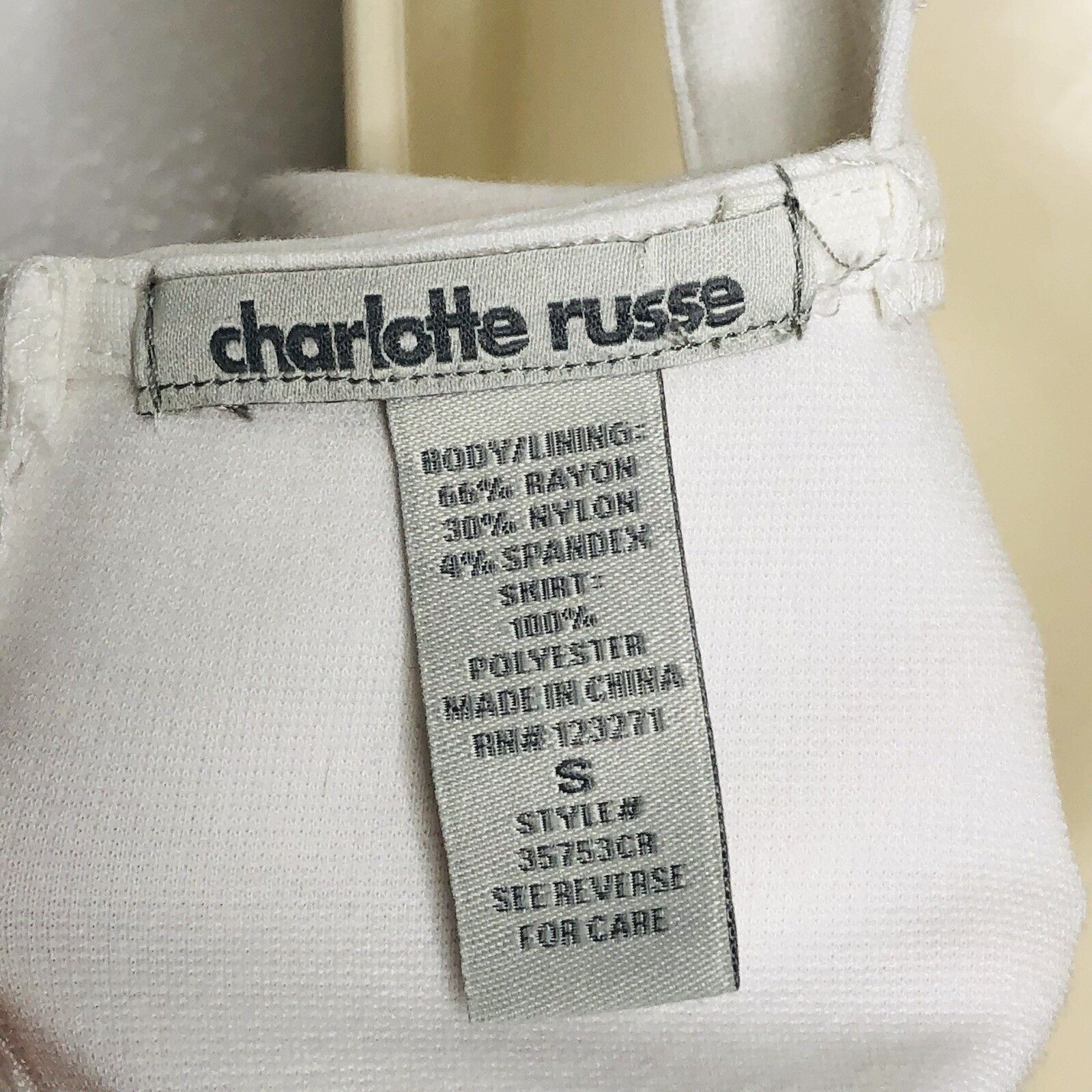 Other Charlotte Russe White Mini Dress S Sheer Chiffon Maxi Wrap Size S / US 4 / IT 40 - 9 Thumbnail