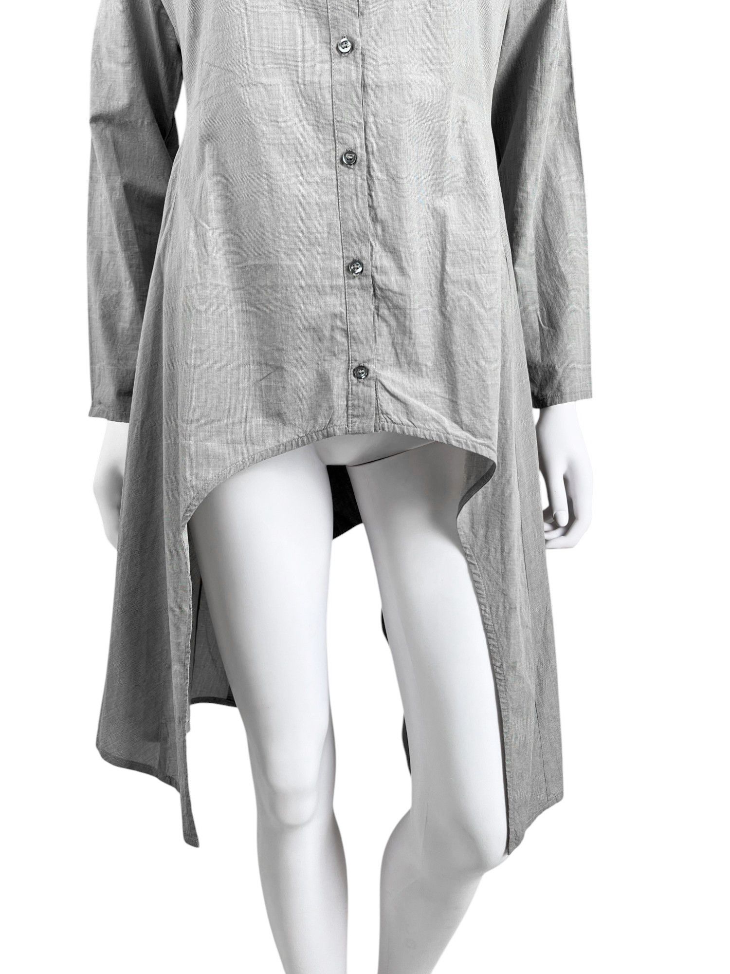 Masnada 🔥Grail! Grey Cotton Curved Shirt Size M / US 6-8 / IT 42-44 - 4 Thumbnail