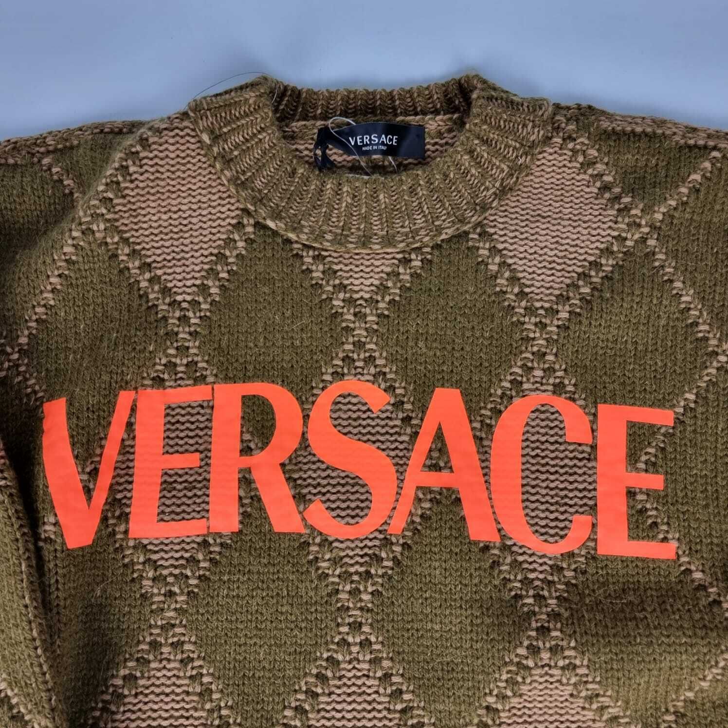 Versace VERSACE Khaki/Brown Sweater New Size S Size US S / EU 44-46 / 1 - 4 Thumbnail