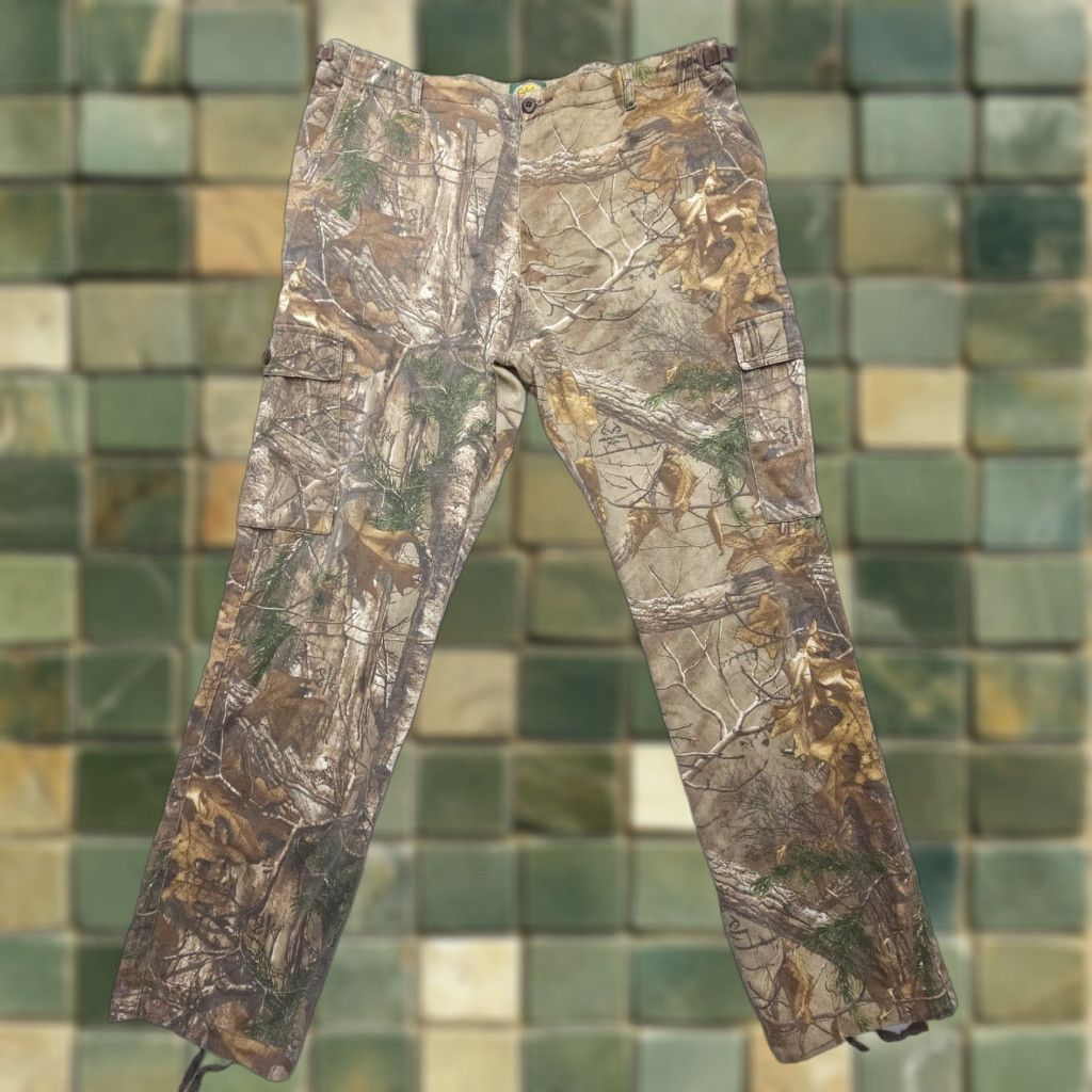 Vintage Cabela's Cargo Pants Mens 42 Tall Camouflage Camo Cotton Polyester Twill 34" Inseam Cargo Pocket Flat Front Regular Size US 42 / EU 58 - 1 Thumbnail