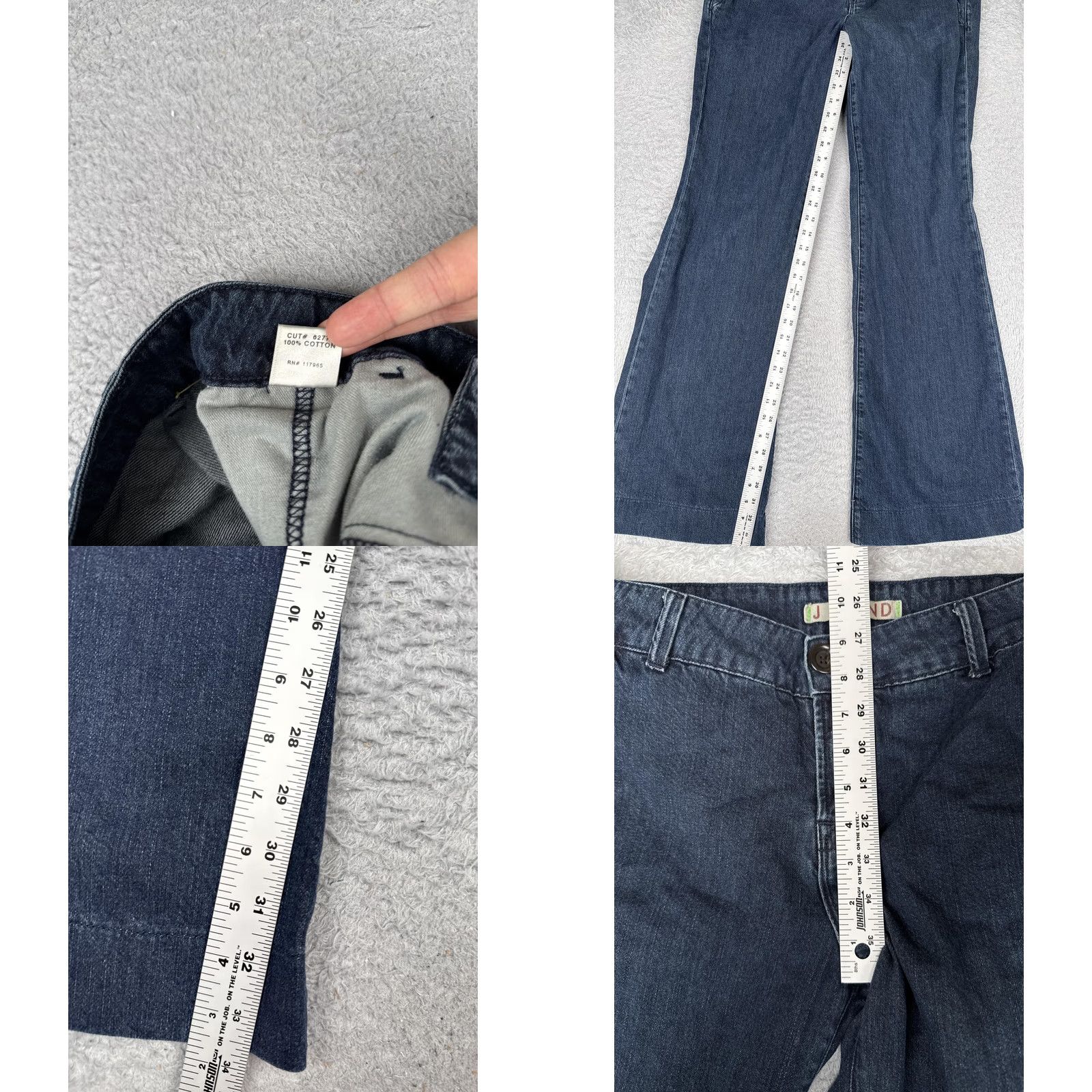 J Brand J Brand Jeans Womens 34x34 Dark Blue Obsidian Wash Mid Rise Relaxed Wide-Leg Denim 100% Cotton Mens? No, Womens Size 24" / US 00 / IT 34 - 8 Thumbnail