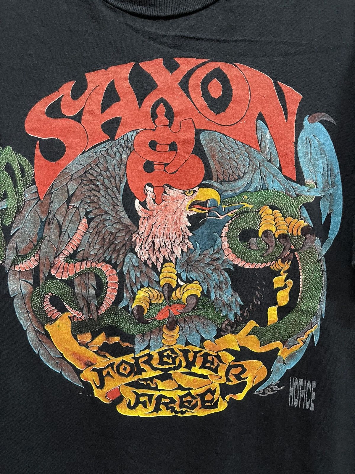 Band Tees Bootleg Saxon Forever Free🔥🔥🔥 Size US L / EU 52-54 / 3 - 4 Thumbnail