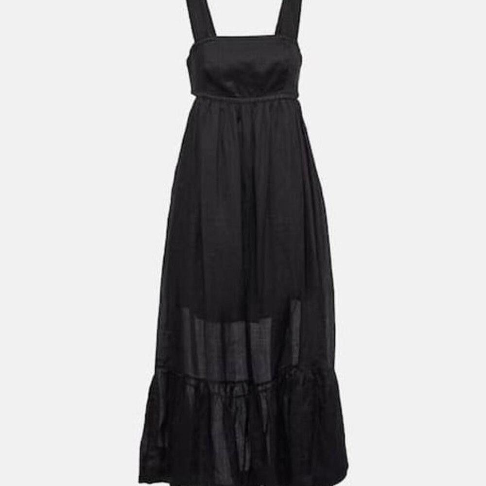 Designer NWT Zimmermann Ramie midi dress Size XS / US 0-2 / IT 36-38 - 6 Thumbnail