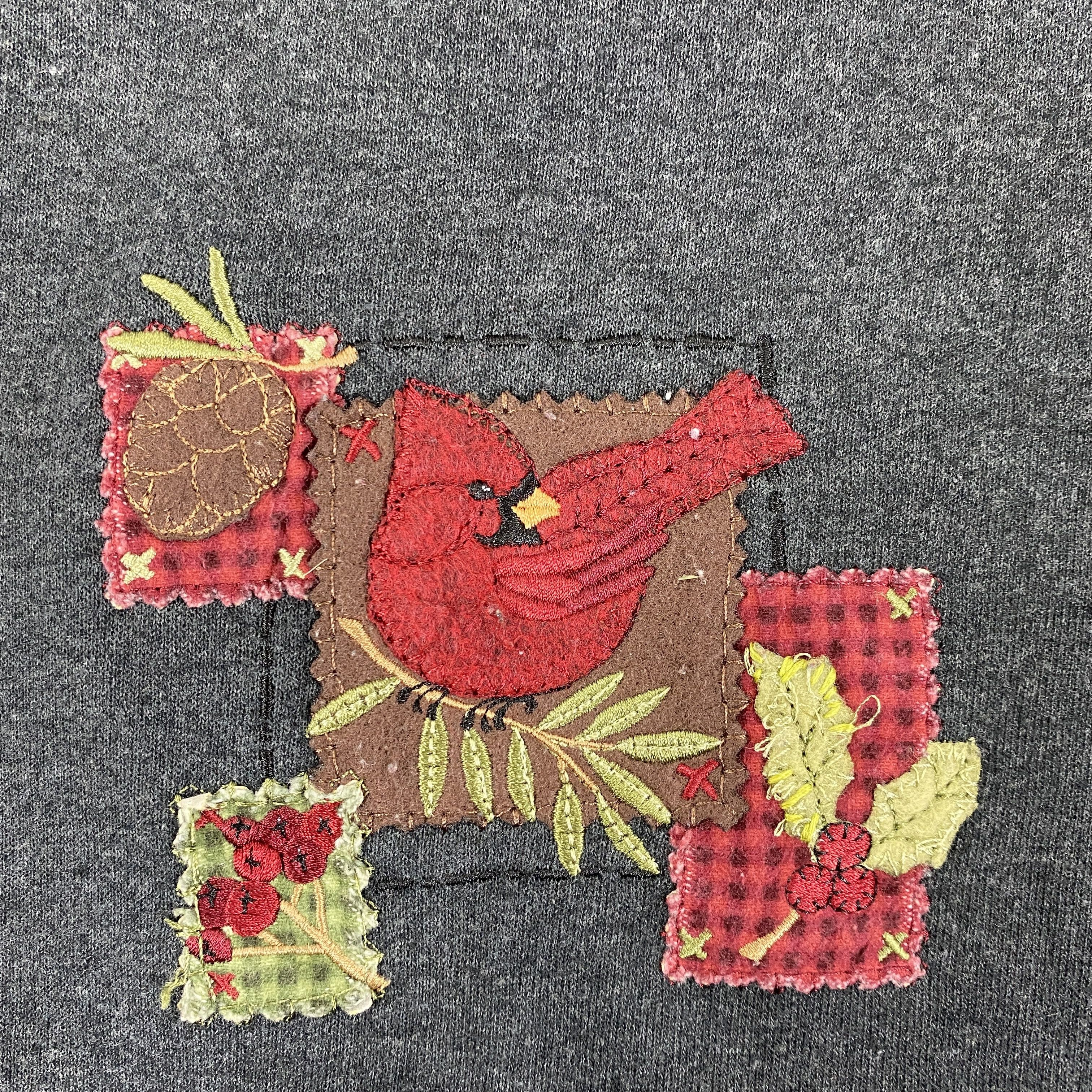 Vintage vintage 90s Bird Embroidery Sweatshirt - SW098 Size US S / EU 44-46 / 1 - 5 Thumbnail
