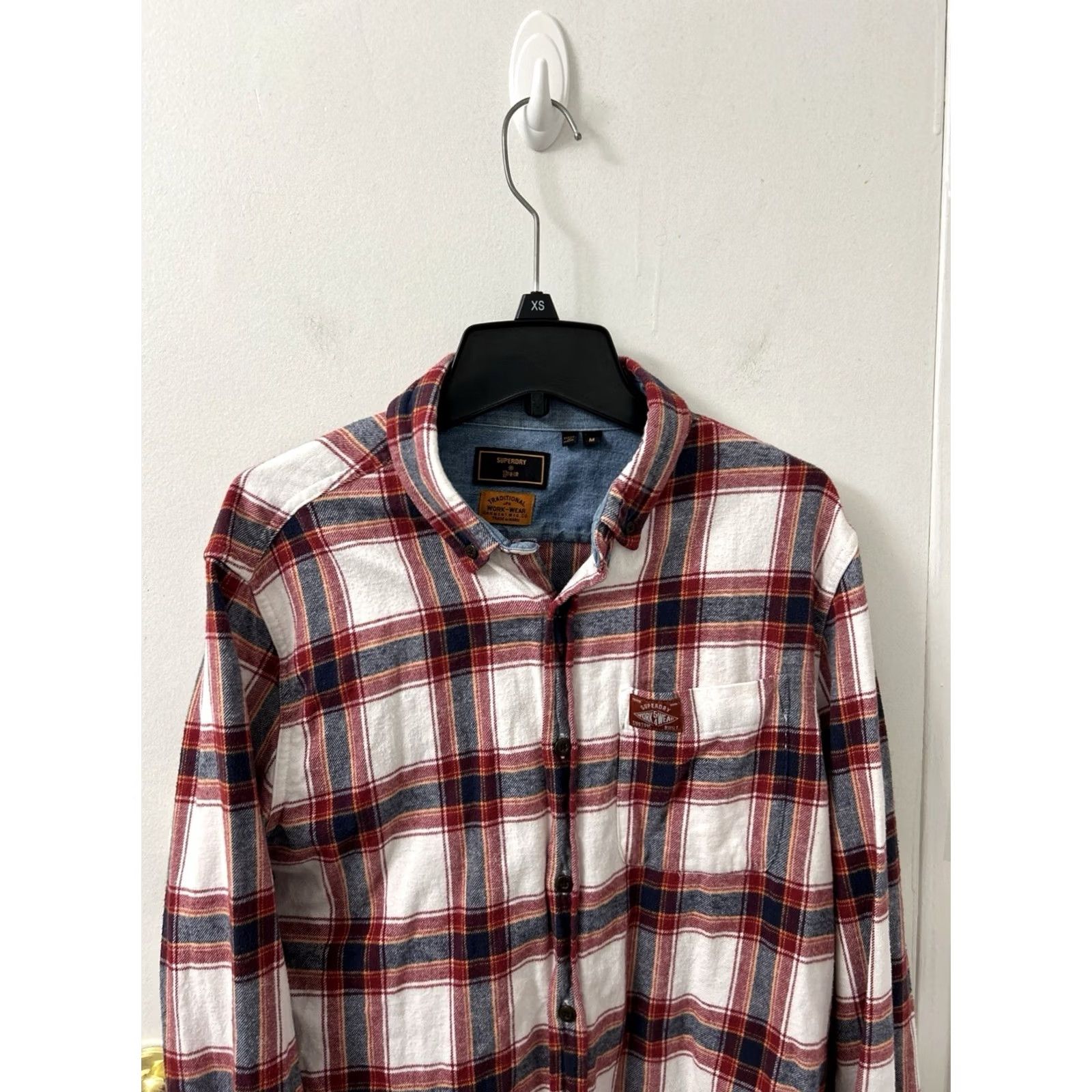 Superdry VINTAGE Superdry Shirt Mens M Red Flannel Plaid Button-Down Pocket L/S Size US M / EU 48-50 / 2 - 2 Thumbnail
