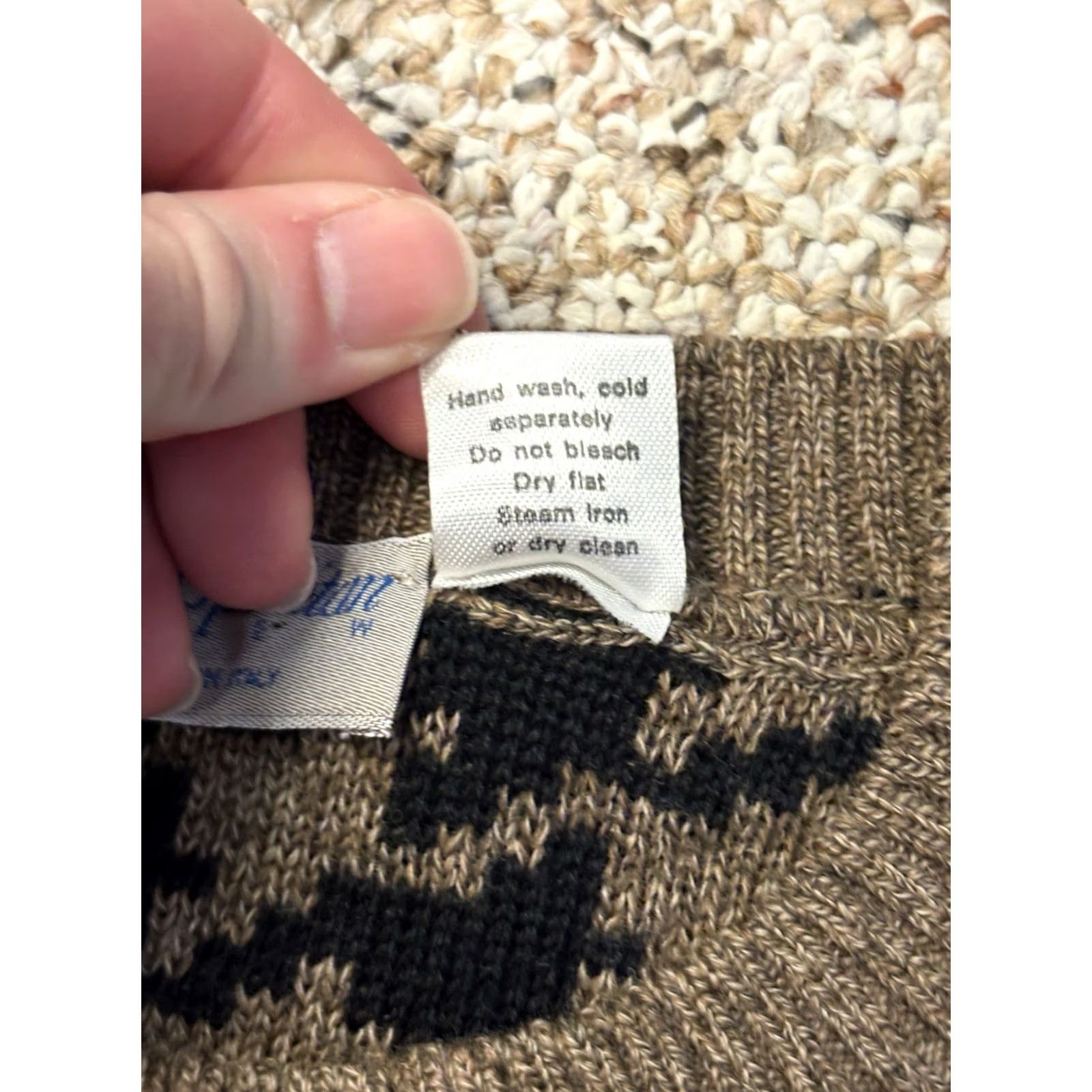 Vintage VINTAGE Metropolitan View Sweater Mens L Brown & Black Wool Blend Geometric Italy Made Men Size US L / EU 52-54 / 3 - 3 Thumbnail