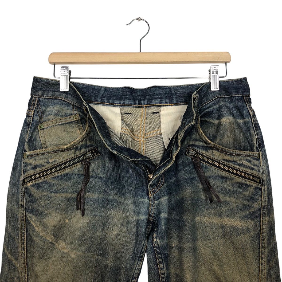 Japanese Brand Monsieur Nicole Vintage Distressed Denim Rare Fade Size 34" / US 12 / IT 48 - 19 Thumbnail