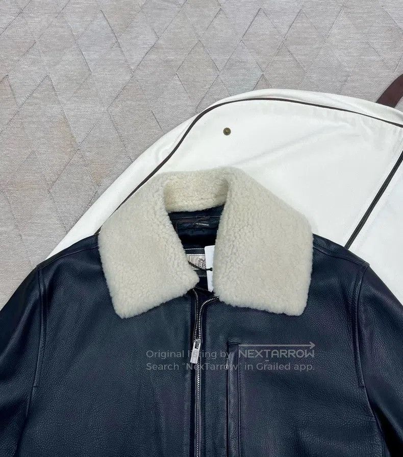 Hermes Hermes Autumn and winter fur-trimmed aviator leather jacke Size US M / EU 48-50 / 2 - 2 Thumbnail