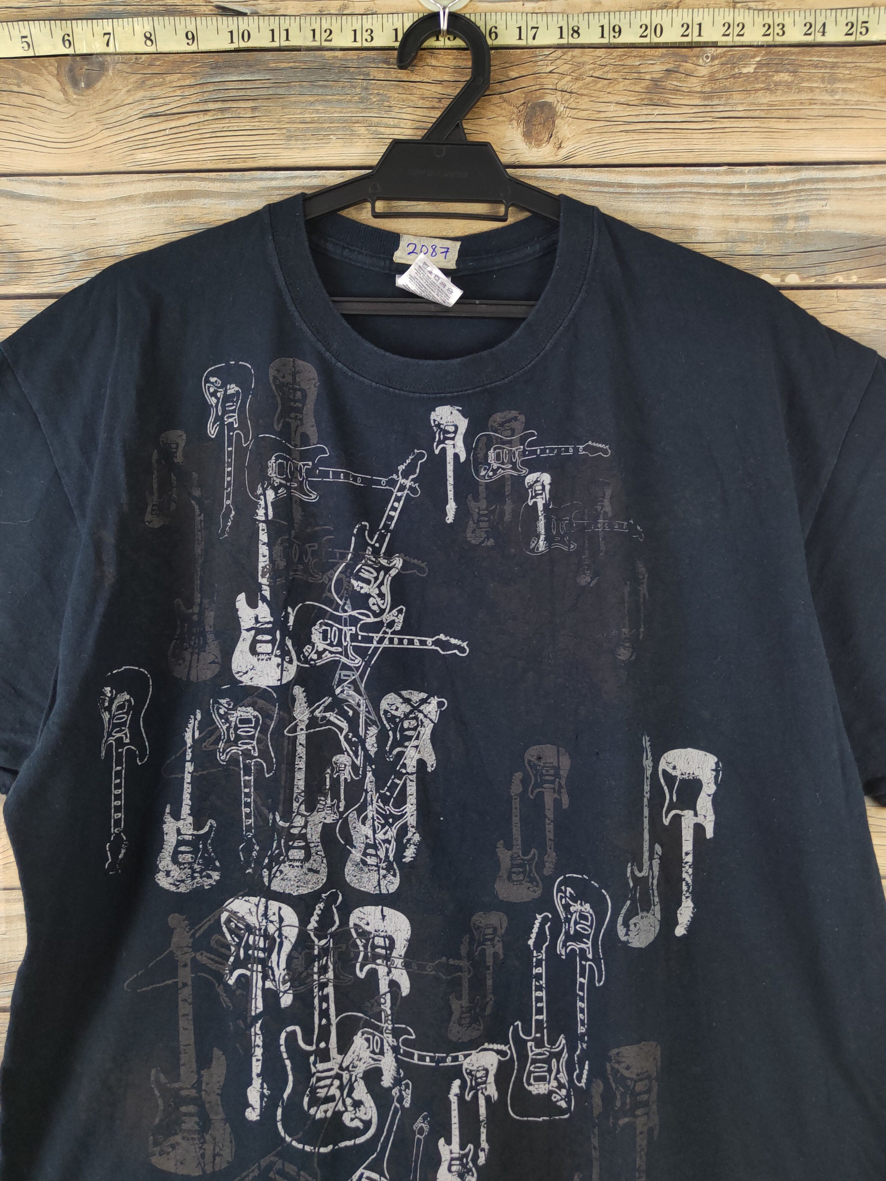 Japanese Brand DL Guitar Navy Short Sleeve T-shirt #2087 Size US XL / EU 56 / 4 - 2 Thumbnail