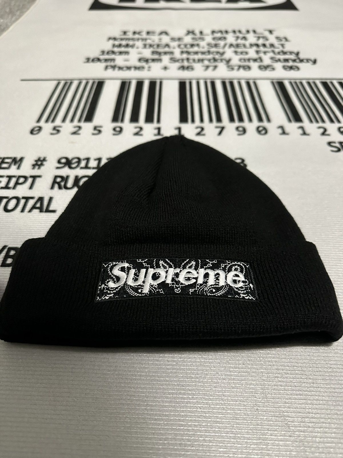 Supreme x New Era Beanie Bandana Box Logo Light Blue FW19 - Buy