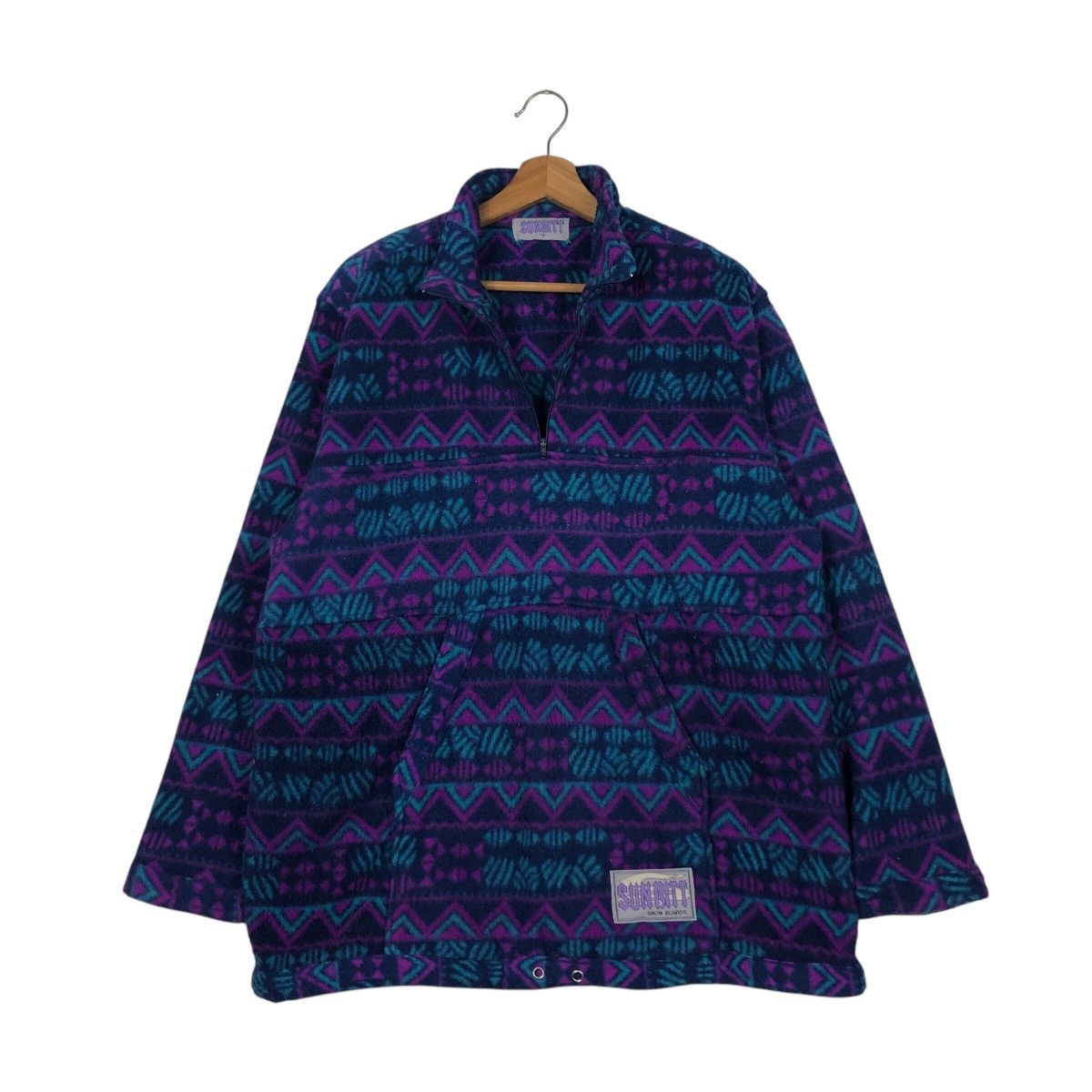 Japanese Brand 📌Vintage Half Zipper Navajo Fleece Jacket Sunbitt SnowBoards Size US M / EU 48-50 / 2 - 12 Thumbnail