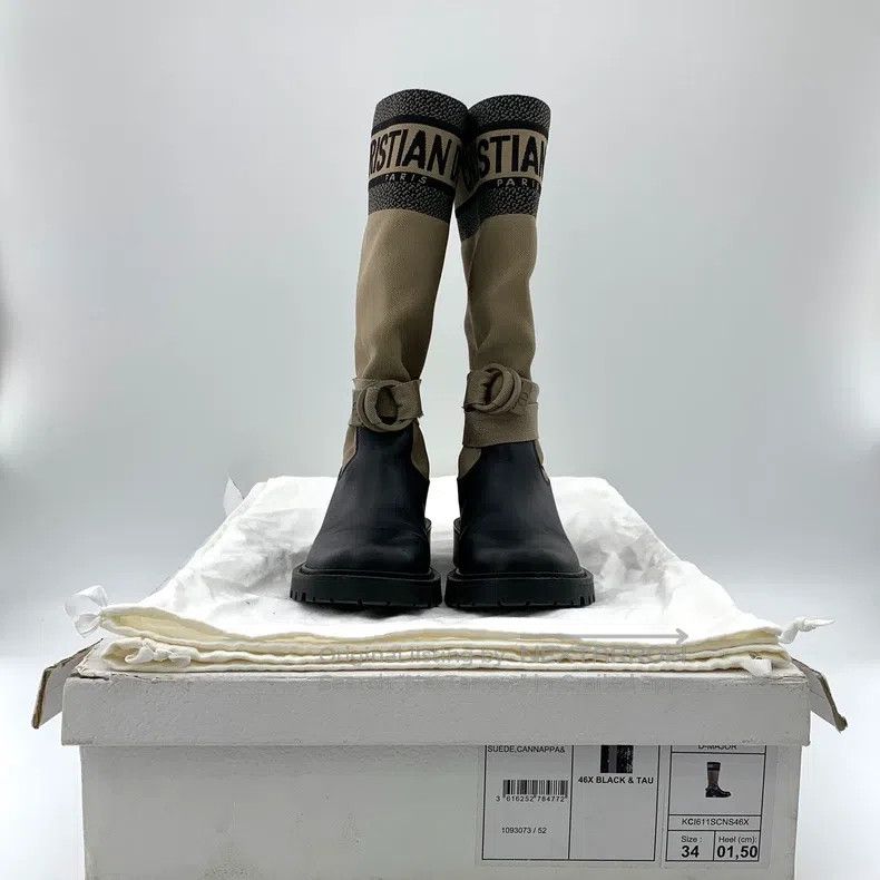 Dior Dior Grey-brown knitted logo letter leather stitching high Size US 12 / IT 42 - 8 Thumbnail