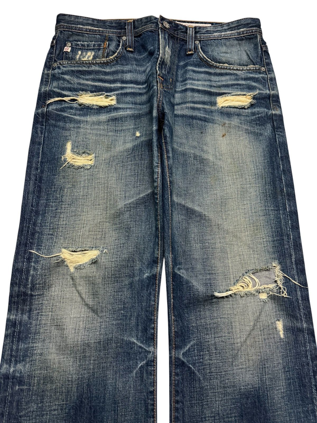 If Six Was Nine AG ADRIANO GOLDSCHMIED GRUNGE RUSTY CLAWMARK MUDWASH DISTRES Size US 32 / EU 48 - 2 Thumbnail