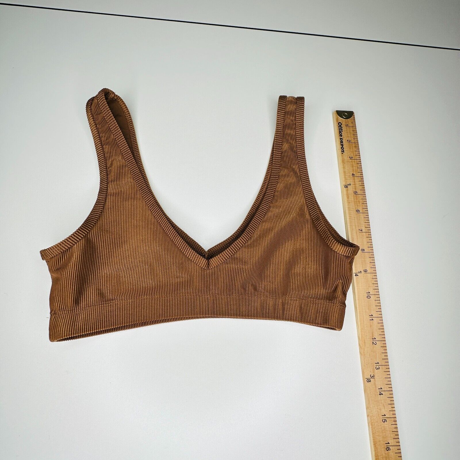 Other Weworewhat Brown V-Neck Stretch Pullover Sports Bra Medium Size M / US 6-8 / IT 42-44 - 11 Thumbnail