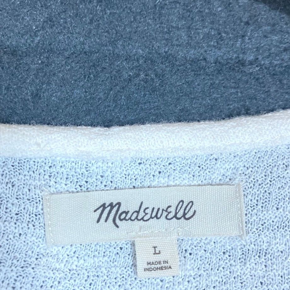 Madewell Madewell Blouse Womens Crew Neck Puff Short Sleeve 100% Cotton L Ivory/Cream Size L / US 10 / IT 46 - 6 Thumbnail