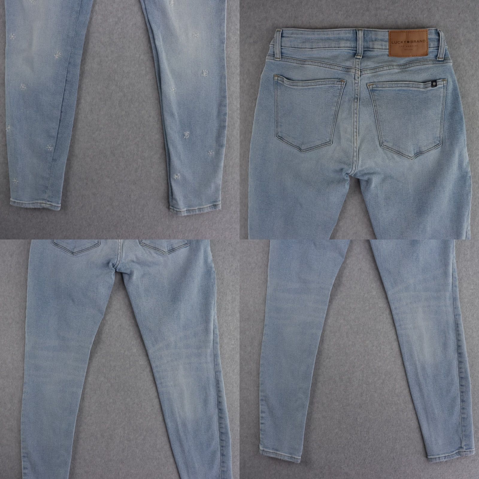 Lucky Brand Lucky Brand Womens Jeans Size 4/27 Low Rise Lolita Skinny Embroidered Denim Blue Pants Size 27" / US 4 / IT 40 - 9 Thumbnail