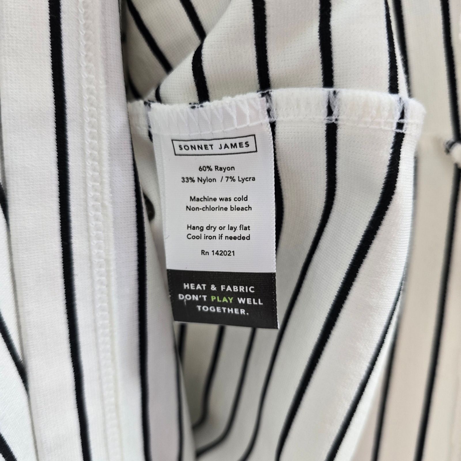 Other Sonnet James A Play Dress Black and White Stripe Dress XS Size XS / US 0-2 / IT 36-38 - 4 Thumbnail